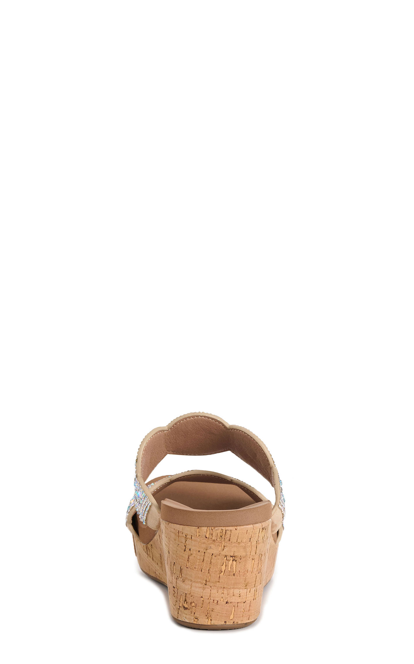 Corky’s Women’s Clear Rhinestone Make A Toast Bling Wedge Slide Sandal - Image 1