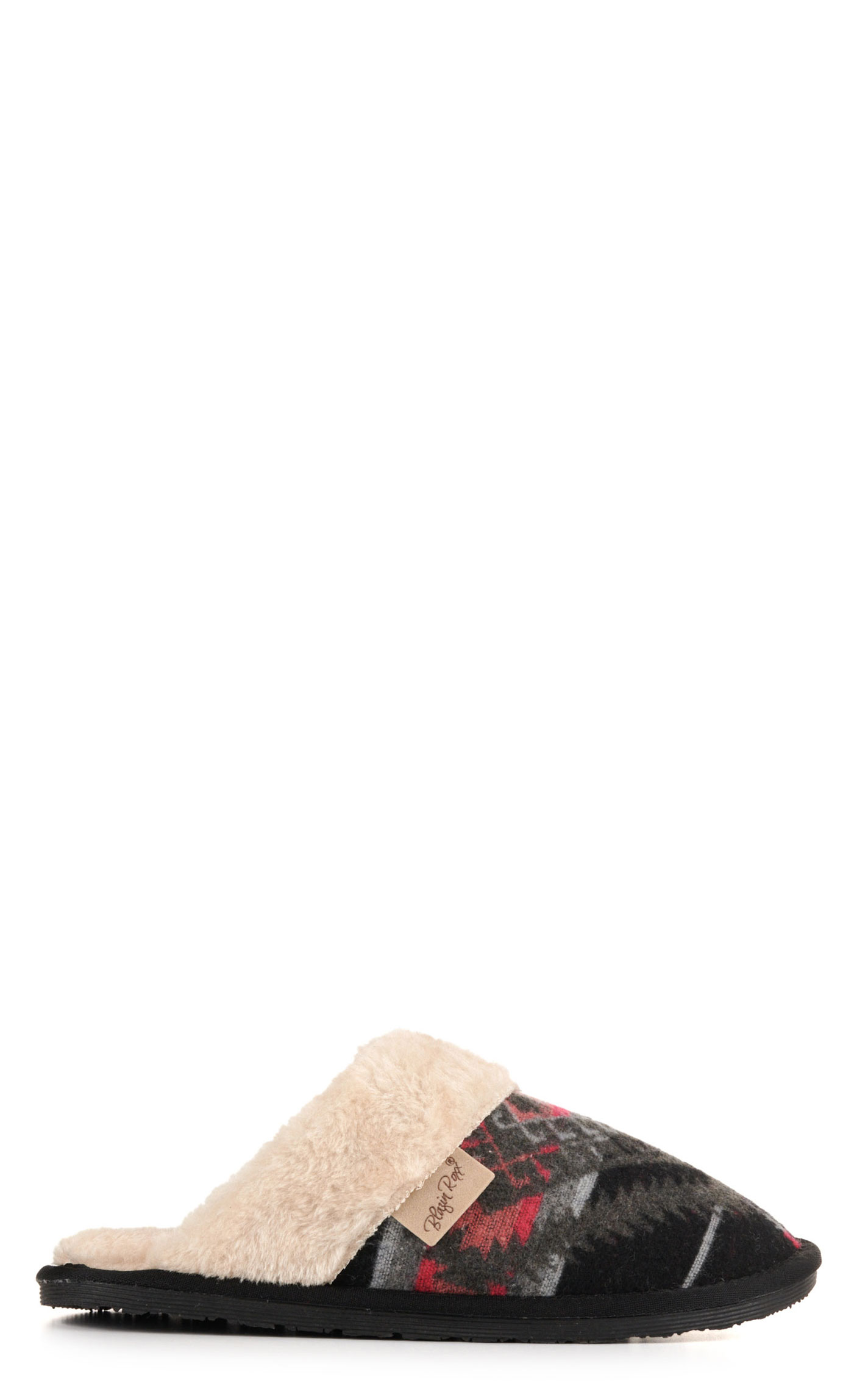 Blazin Roxx Women's Abbie Black, Gray and Pink Southwest Print Slip On Slippers - Image 1