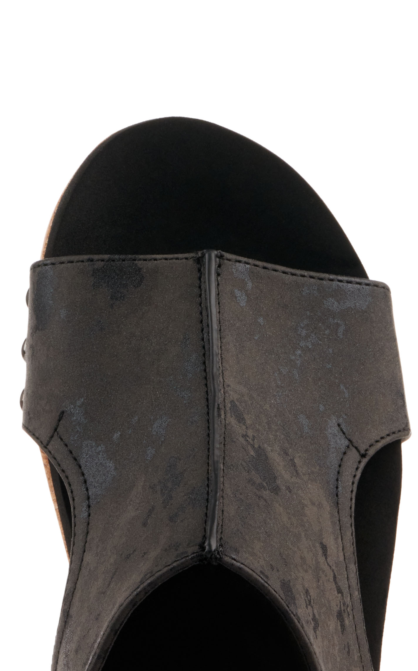 Corkys Women's Volita II Black Peep Toe Wedge Sandal - Image 1