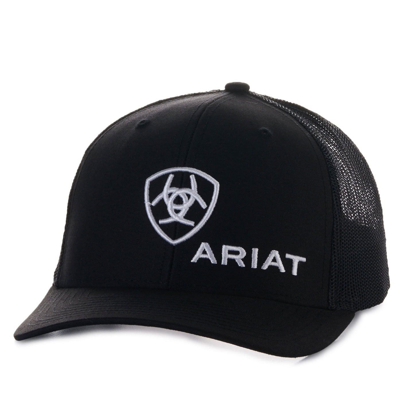 Ariat Black with White Shield Logo Cap - Image 1