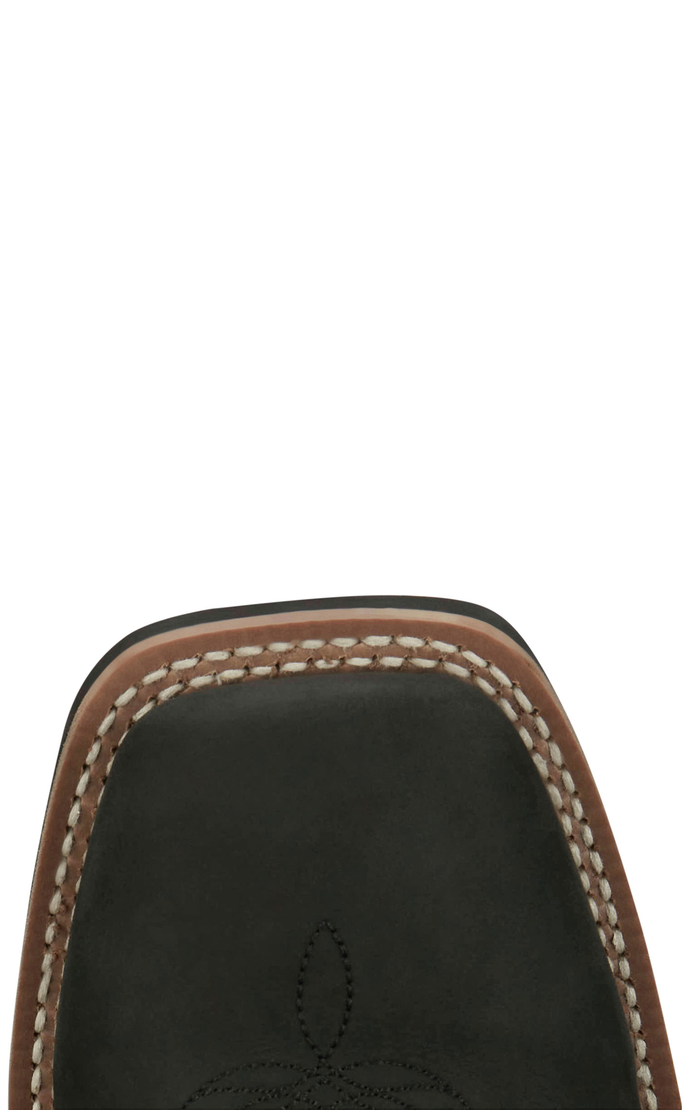 Justin Men’s Shane Frontier Black Leather Square Toe Cowboy Boots - Image 1