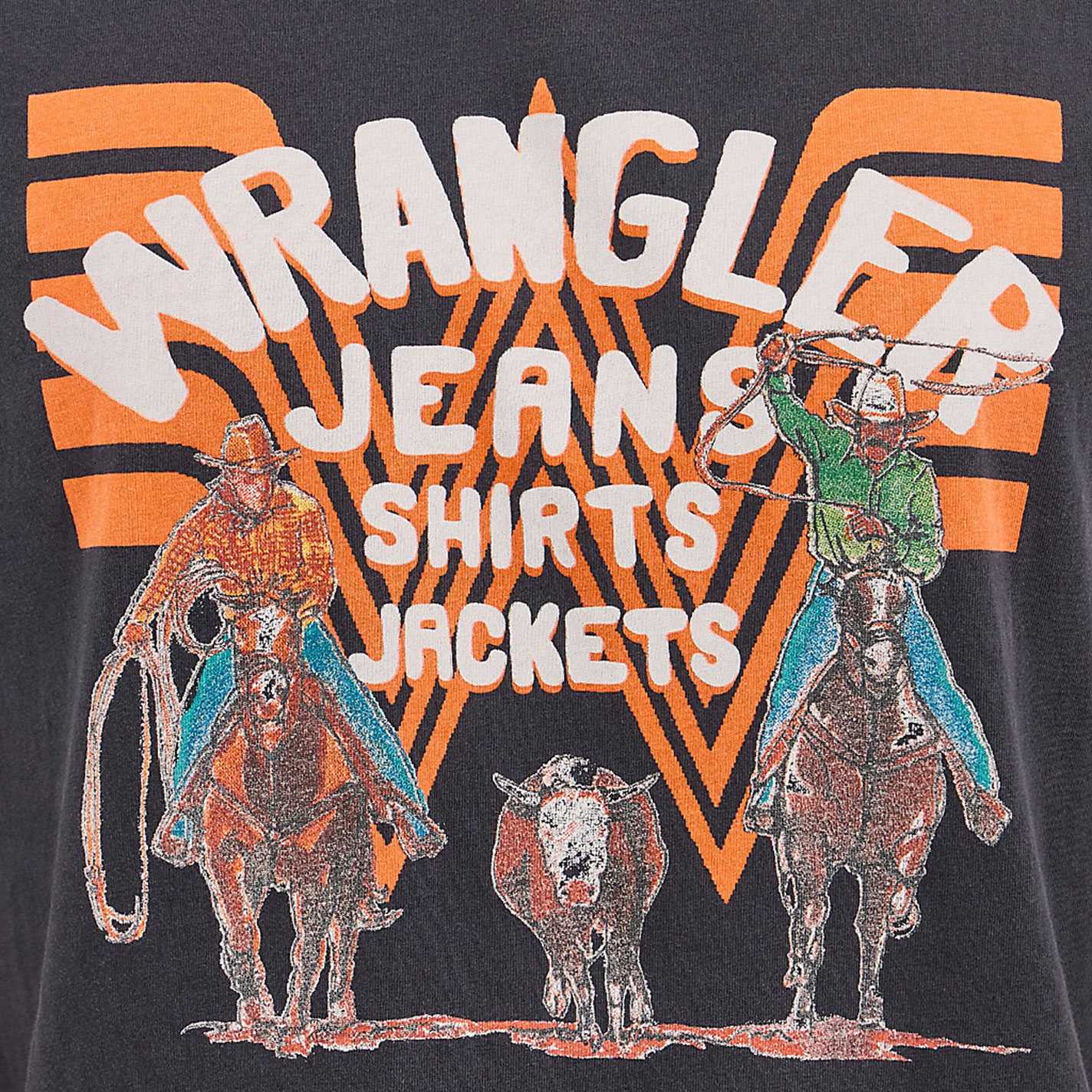 Wrangler Men's Whataburger Team Roper Black Graphic T-Shirt - Image 1