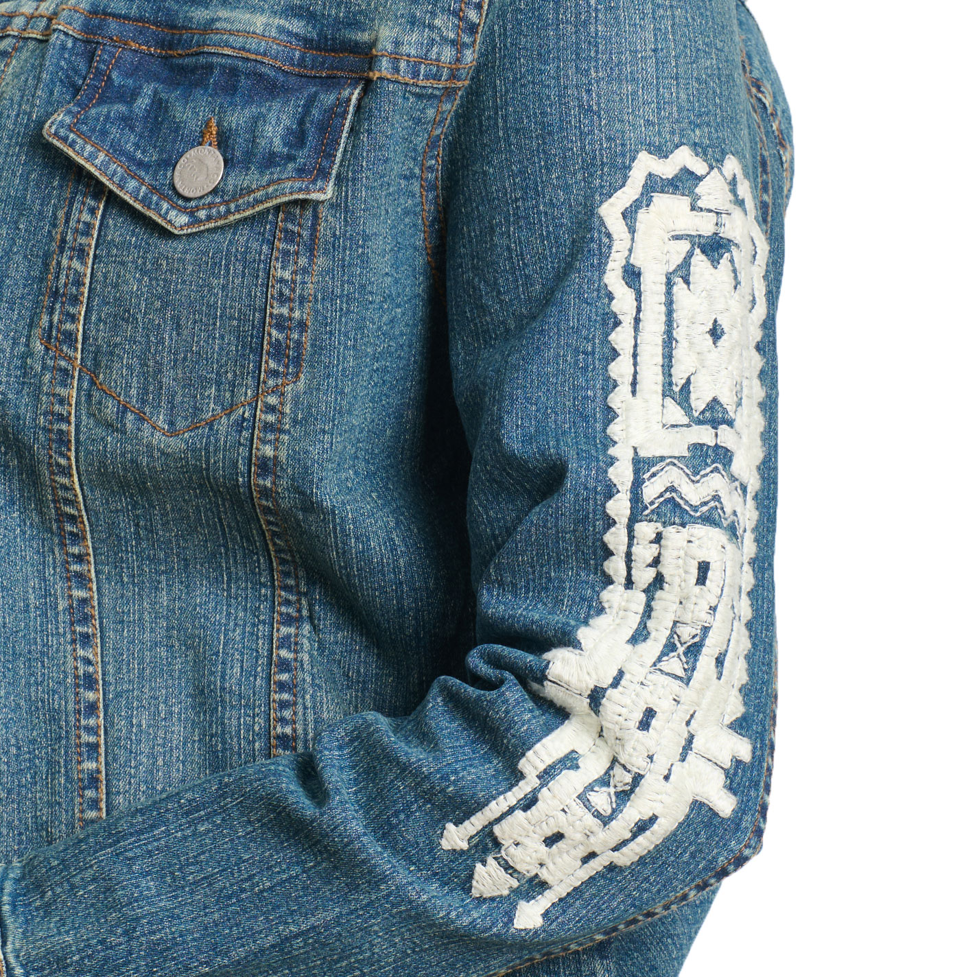 Montana Clothing Co. Women's Embroidered Denim Jacket - Image 1