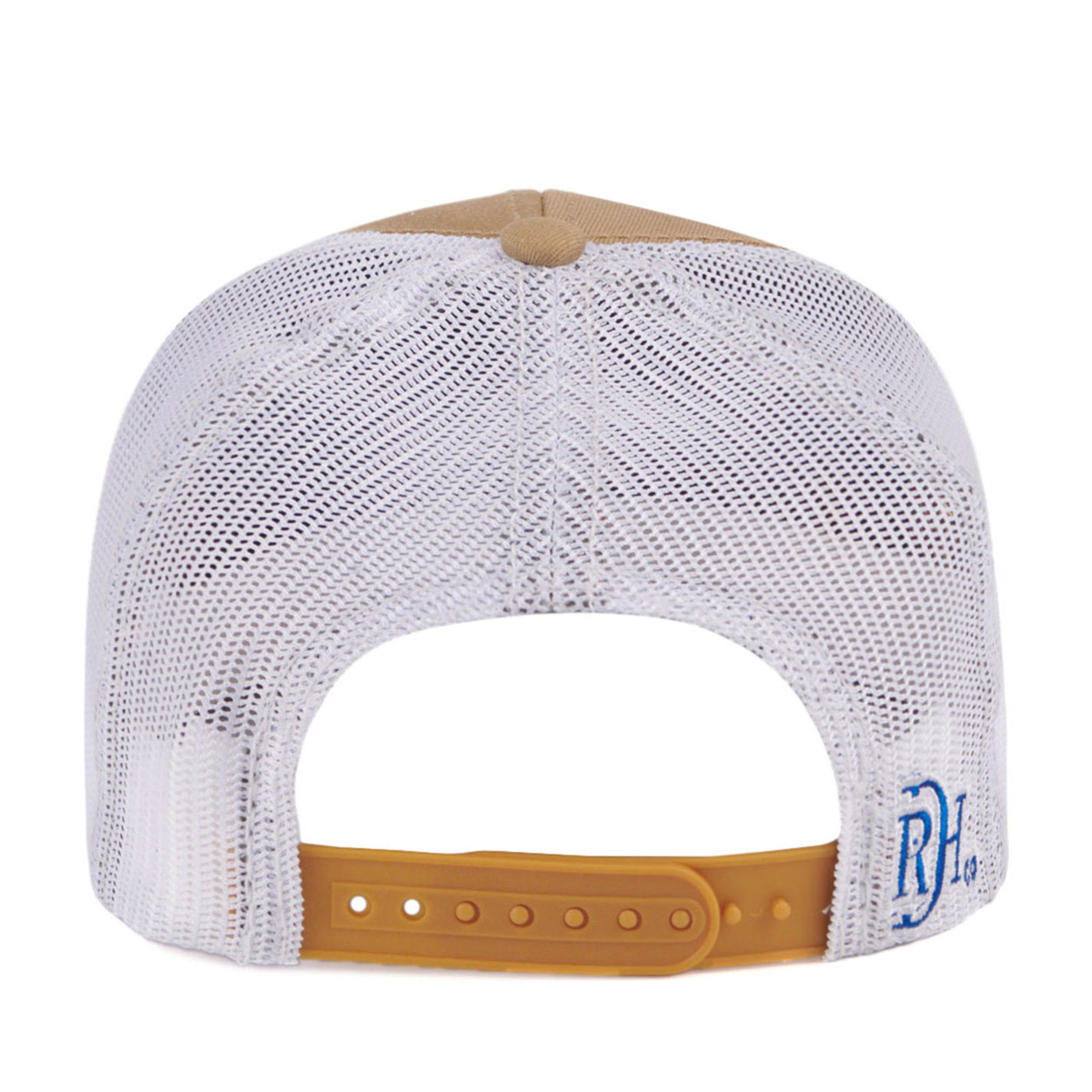 Red Dirt Hat Co.Youth Khaki and White Long Horn in a Field Logo Patch Cap - Image 1
