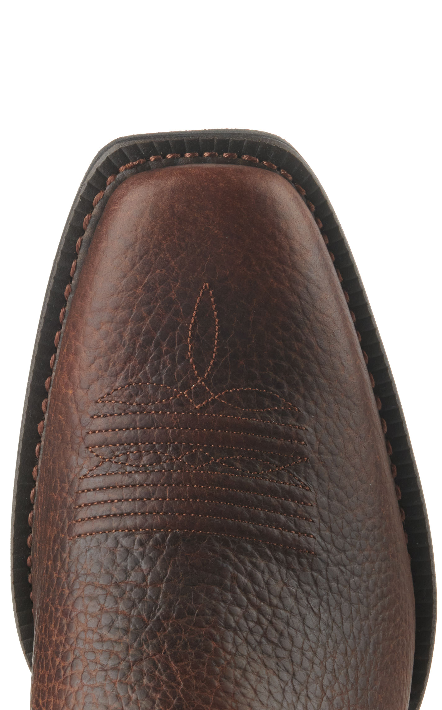 Ariat Men's Sport Brown Oiled Rowdy and Bomber Punchy Square Toe Cowboy Boots - Image 1
