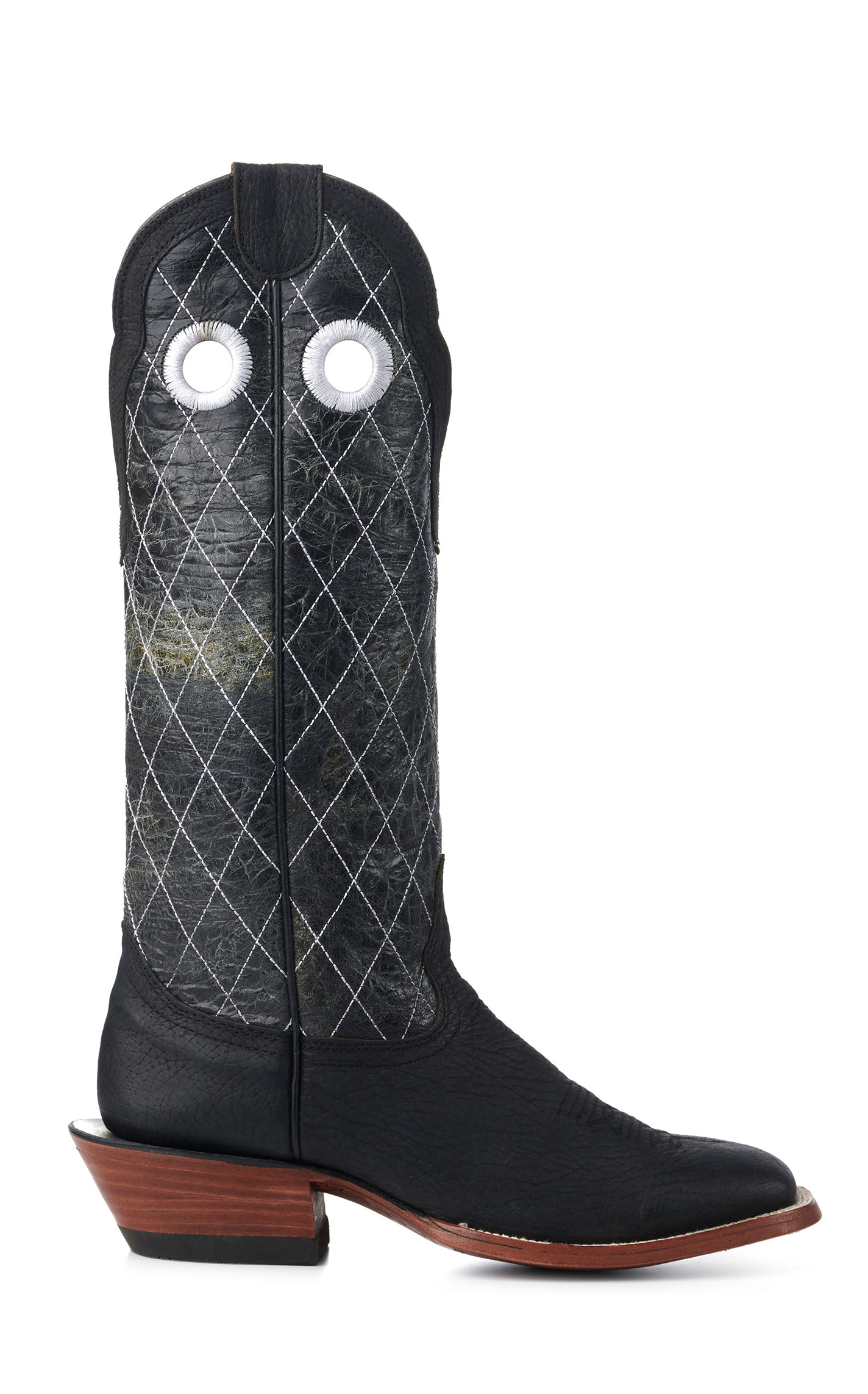 Hondo Men's Black and Black Crater Diamond Stitch 16\