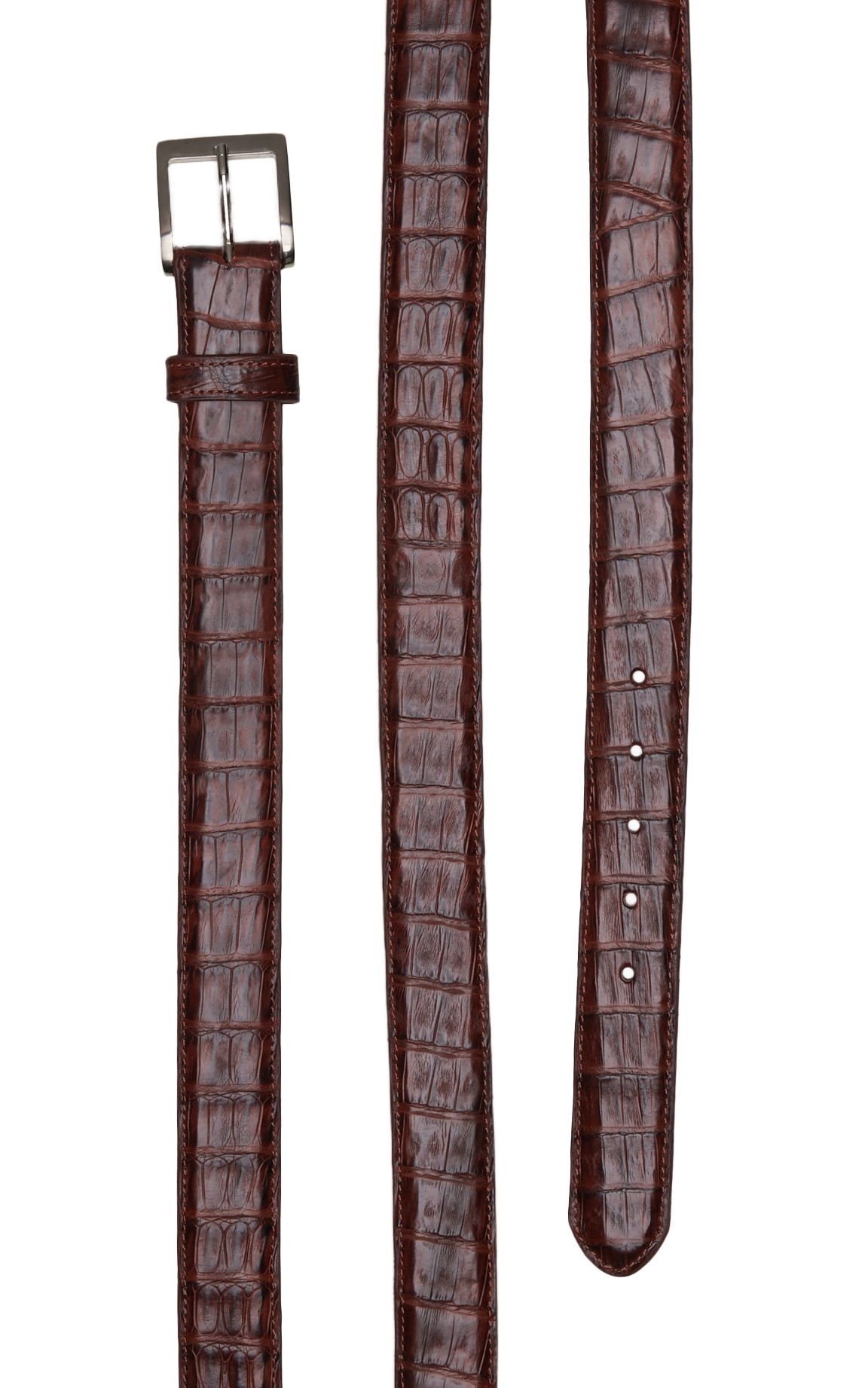 JRC & Sons Men's Brandy Caiman Belly Exotic Western Belt - Image 1
