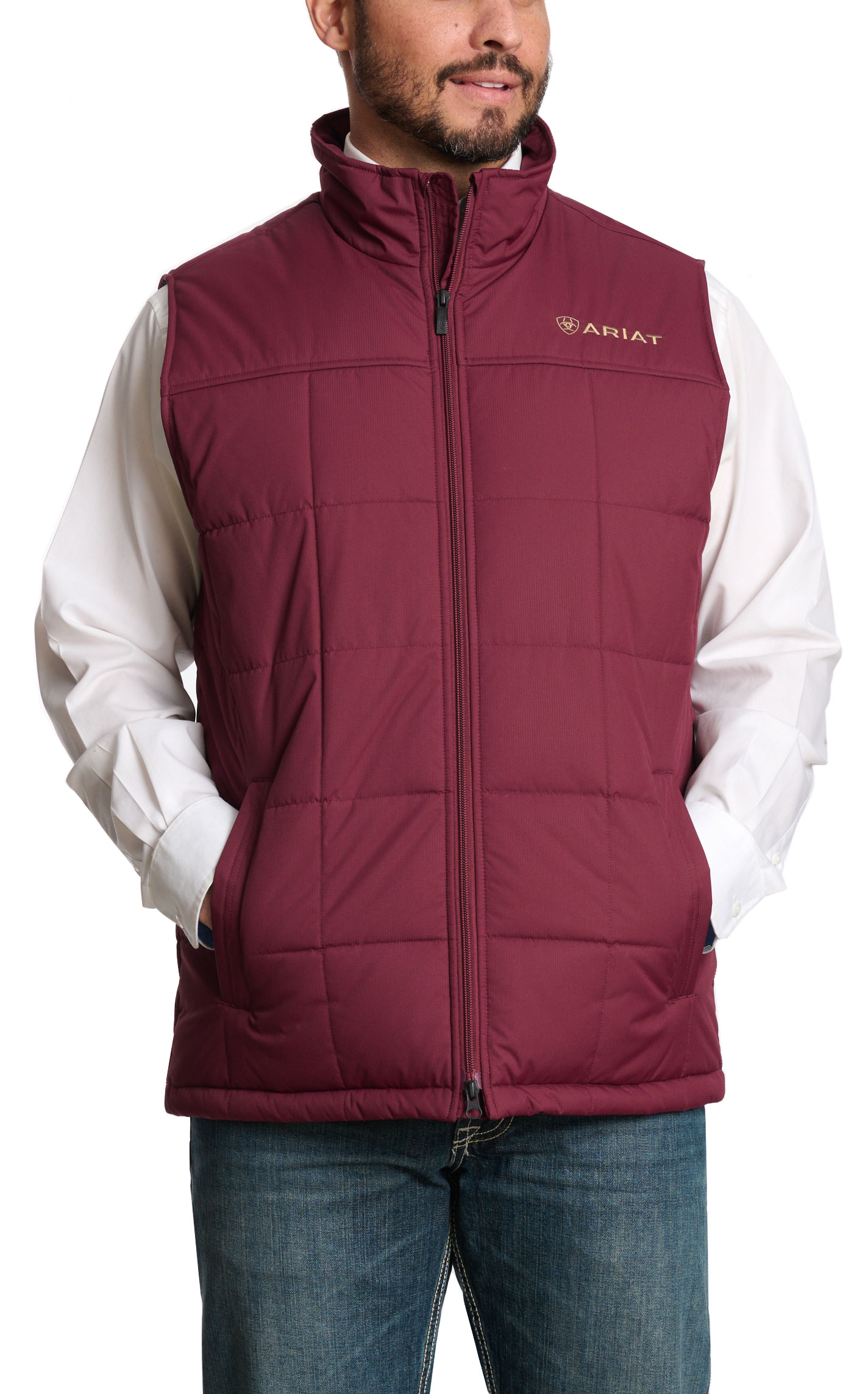 Ariat Men's Crius Windsor Wine Insulated Vest - Image 1
