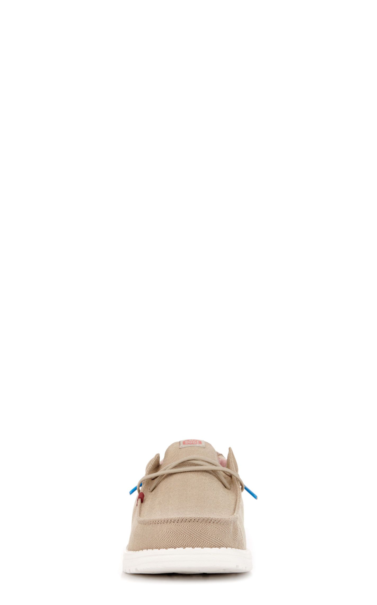 Hey Dude Men's Wally Herringbone Khaki Lace Up Casual Shoes - Image 1