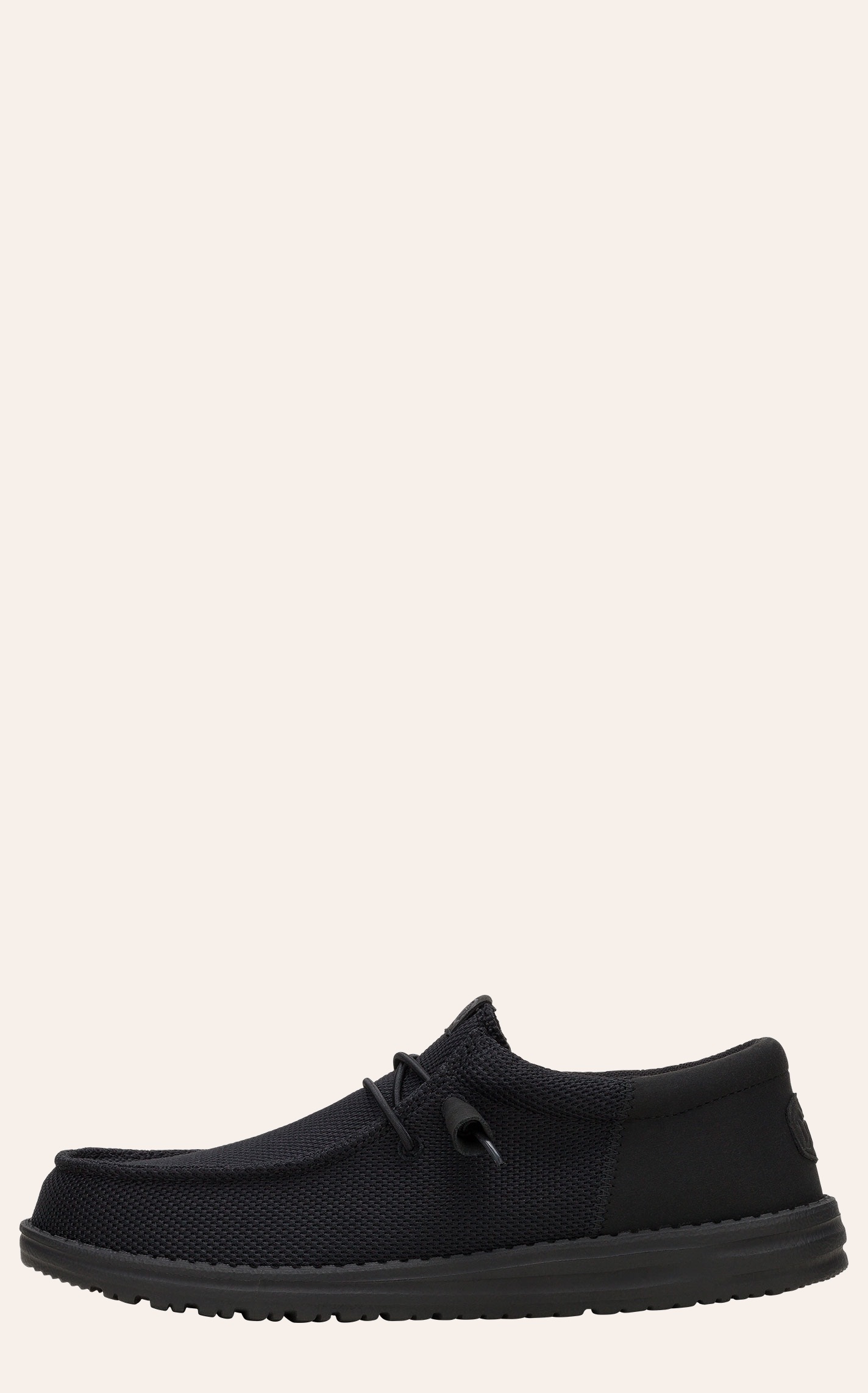 Hey Dude Men's Black Wally Funk Monochrome Lace Moccasin Shoe - Image 1