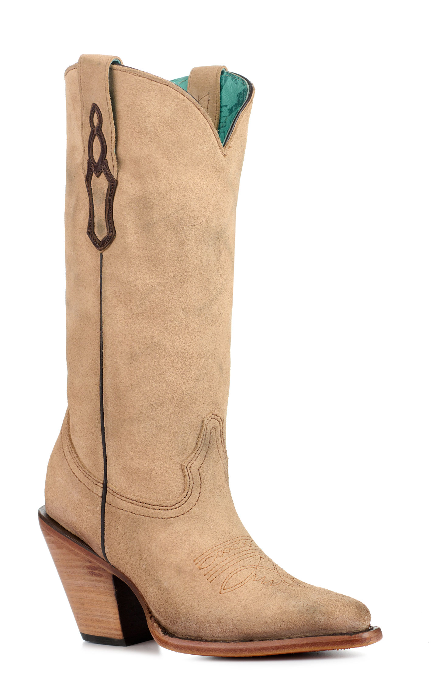 Corral Women's Distressed Sand Pointed Toe Cowboy Boots - Image 1