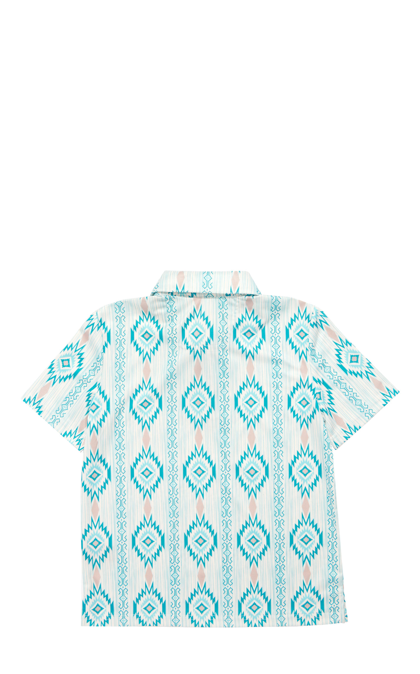 Rock & Roll Denim Boy's Blue Aztec Print Polo Shirt - Image 1