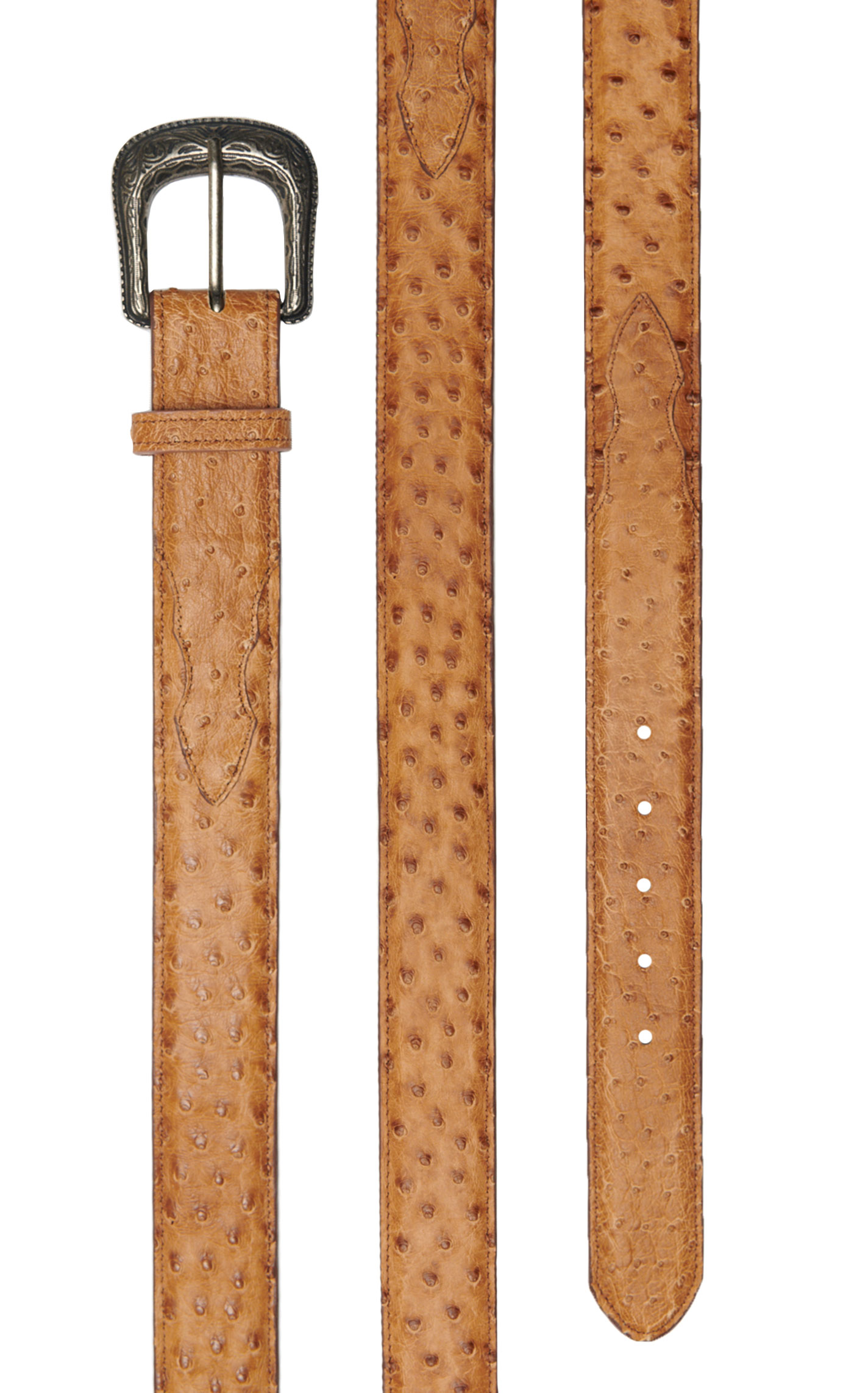 Cavender's Men's Butterscotch Full Quill Ostrich Exotic Western Belt - Image 1