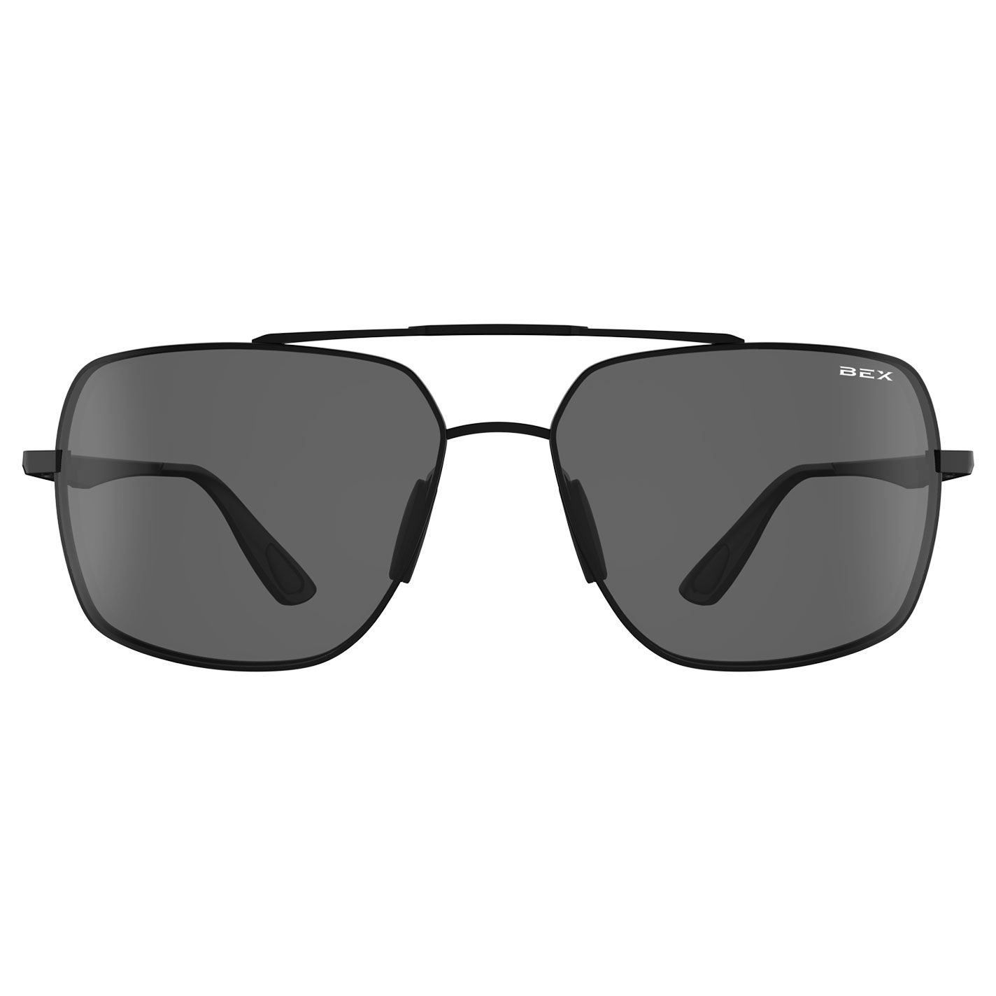 BEX Wing Matte Black Aviator Sunglasses - Image 1