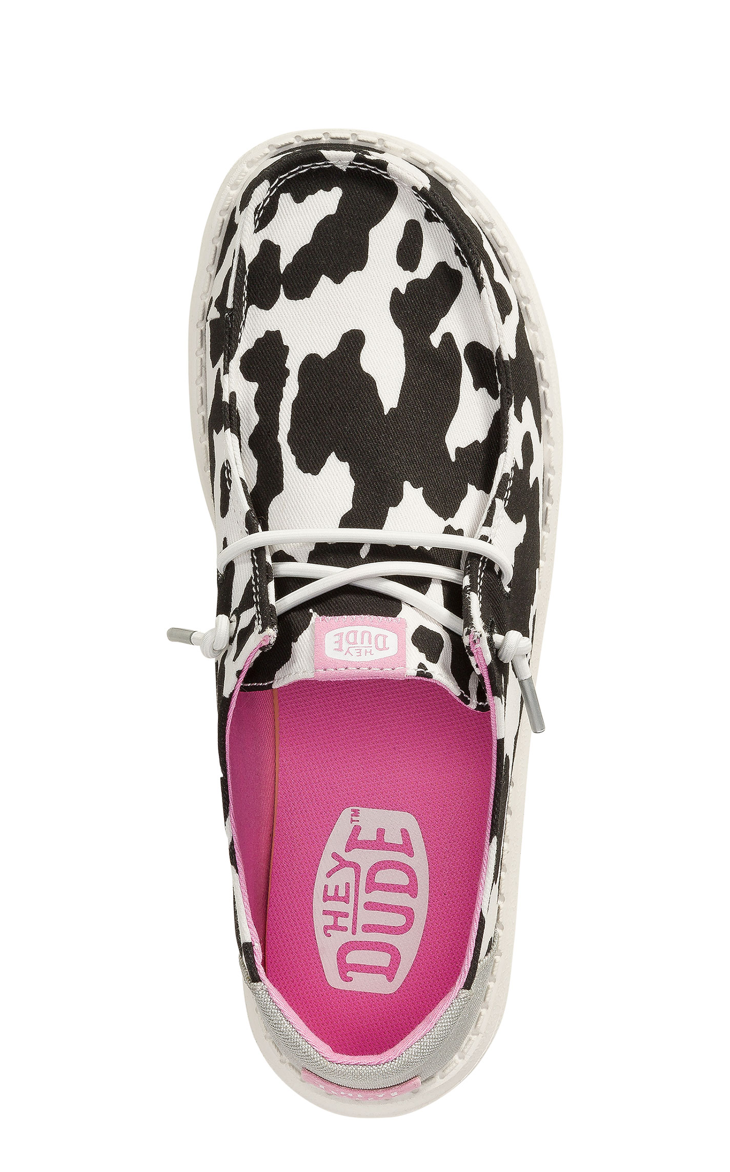 Hey Dude Women’s Wendy Cowgirl Sparkle Black, White and Pink Casual Shoes - Image 1