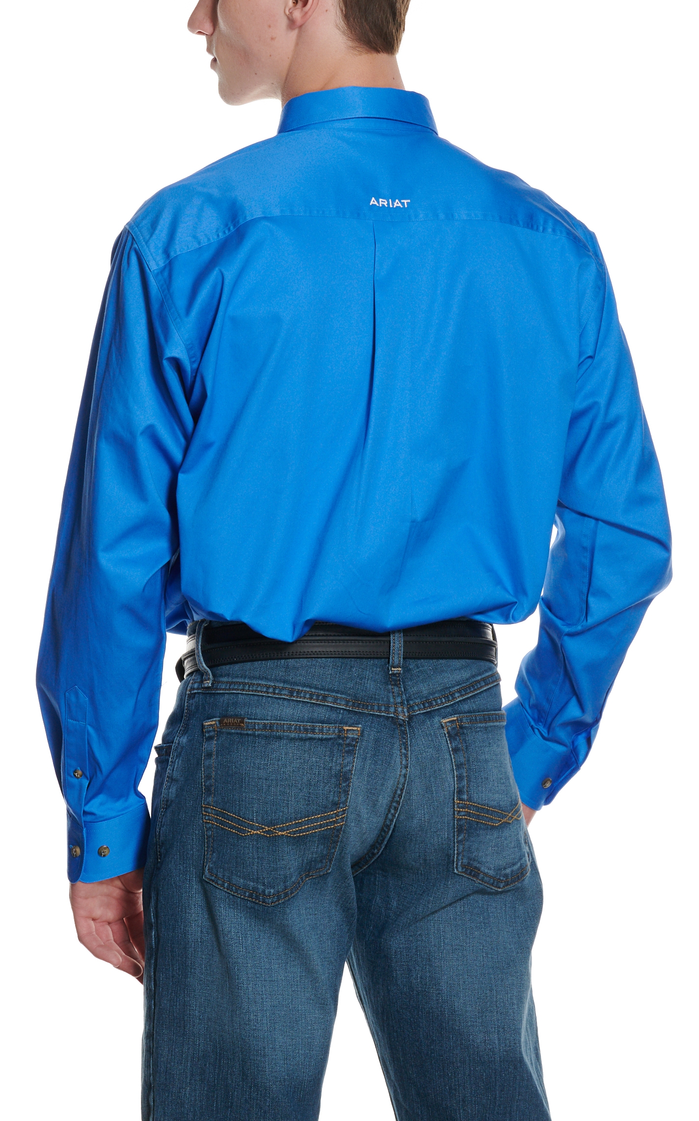 Ariat Men's Team USA Logo Blue Western Shirt - Image 1