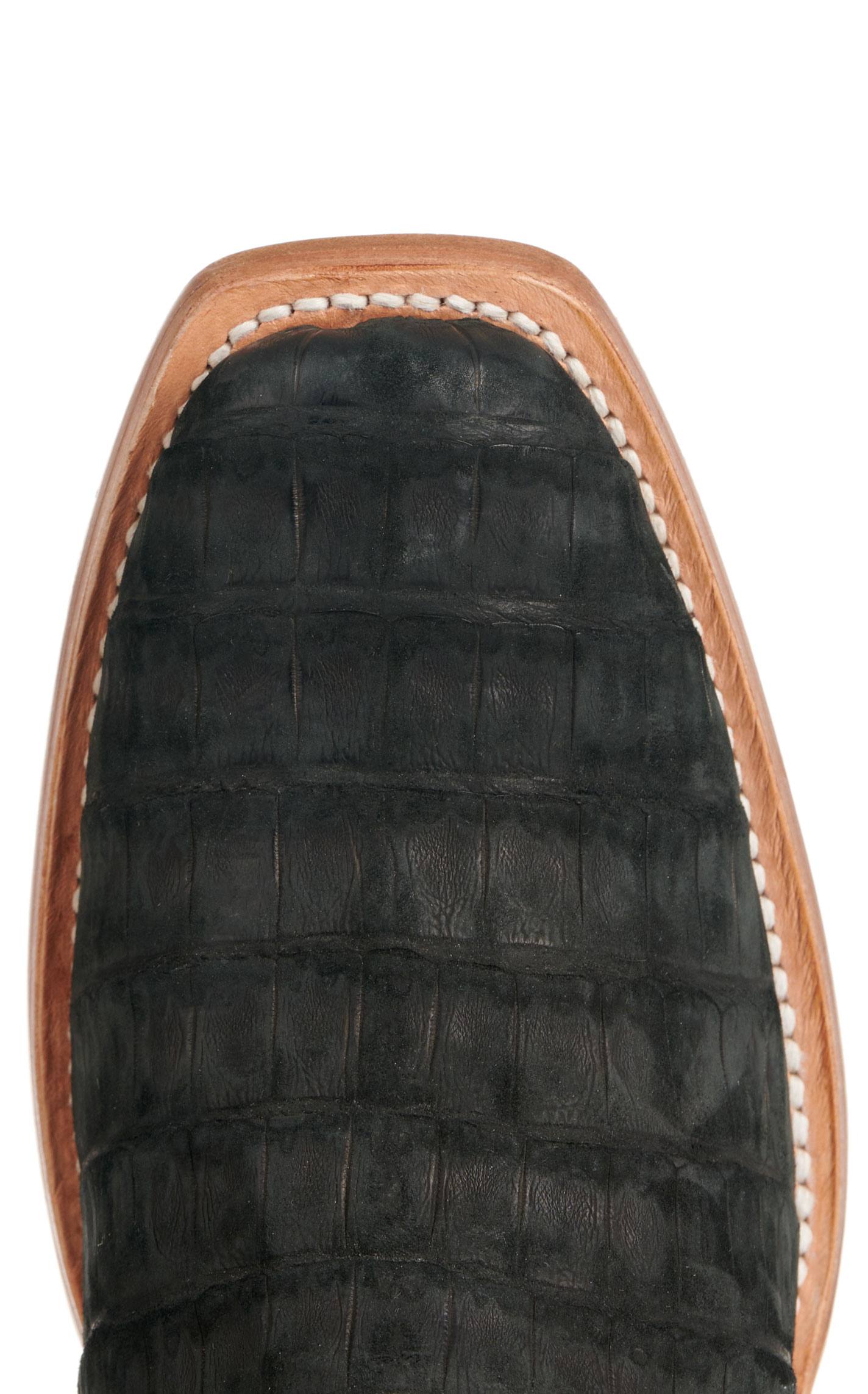 Ariat Women's Futurity Metallic Gray and Black Sueded Caiman Punchy Square Toe Exotic Cowboy Boots - Image 1