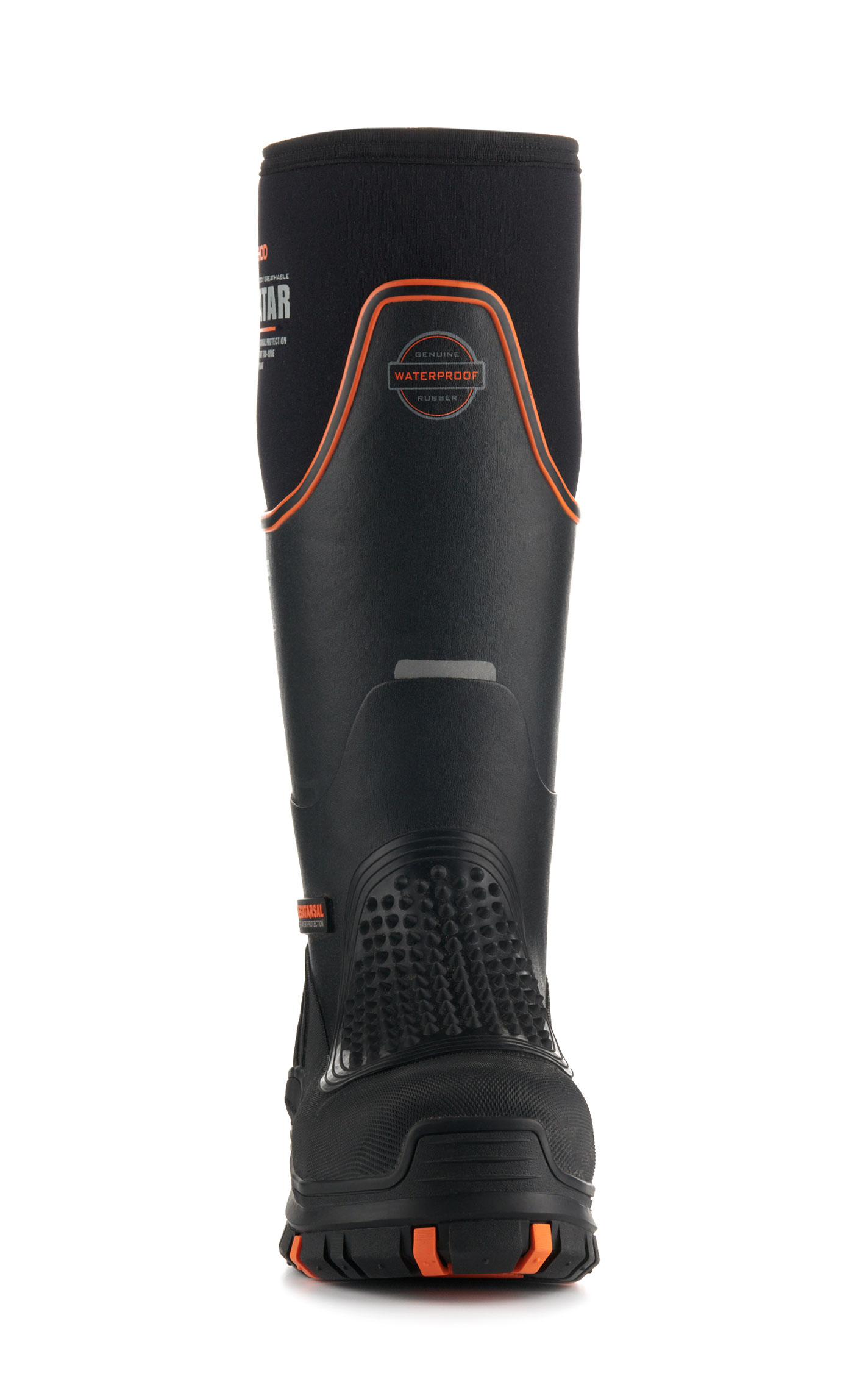 Dryshod Men's Megatar Black Waterproof Met Guard Round Steel Toe Rubber Work Boot - Image 1