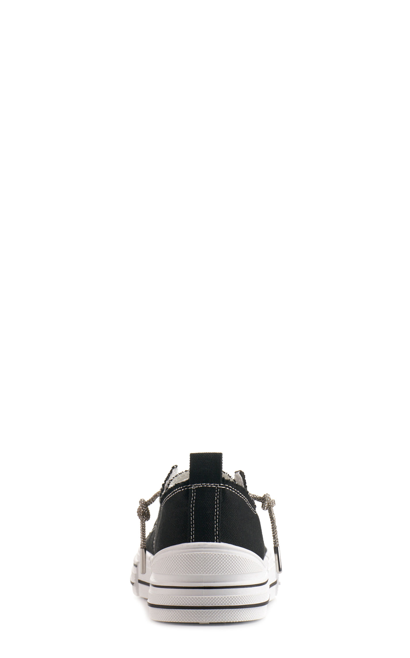 Very G Women's Aman Black with Silver Bling Laces Platform Sneakers - Image 1