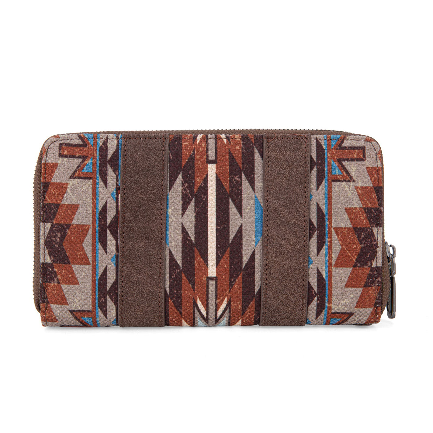 Wrangler Coffee Aztec Wristlet Long Wallet - Image 1