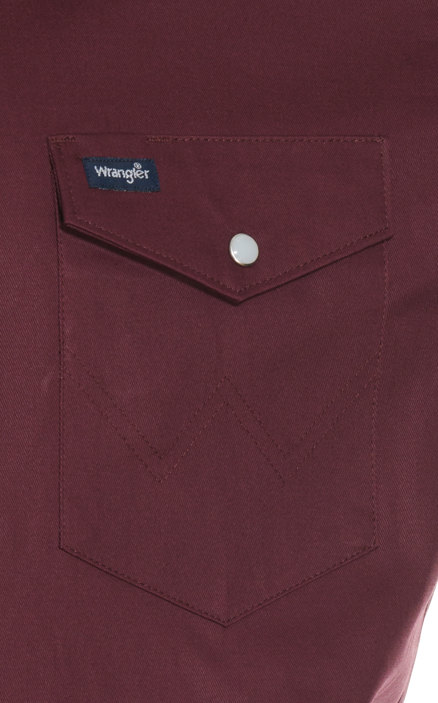 Wrangler Burgundy Twill Workshirt - Alpha Big & Tall Sizes - Image 1