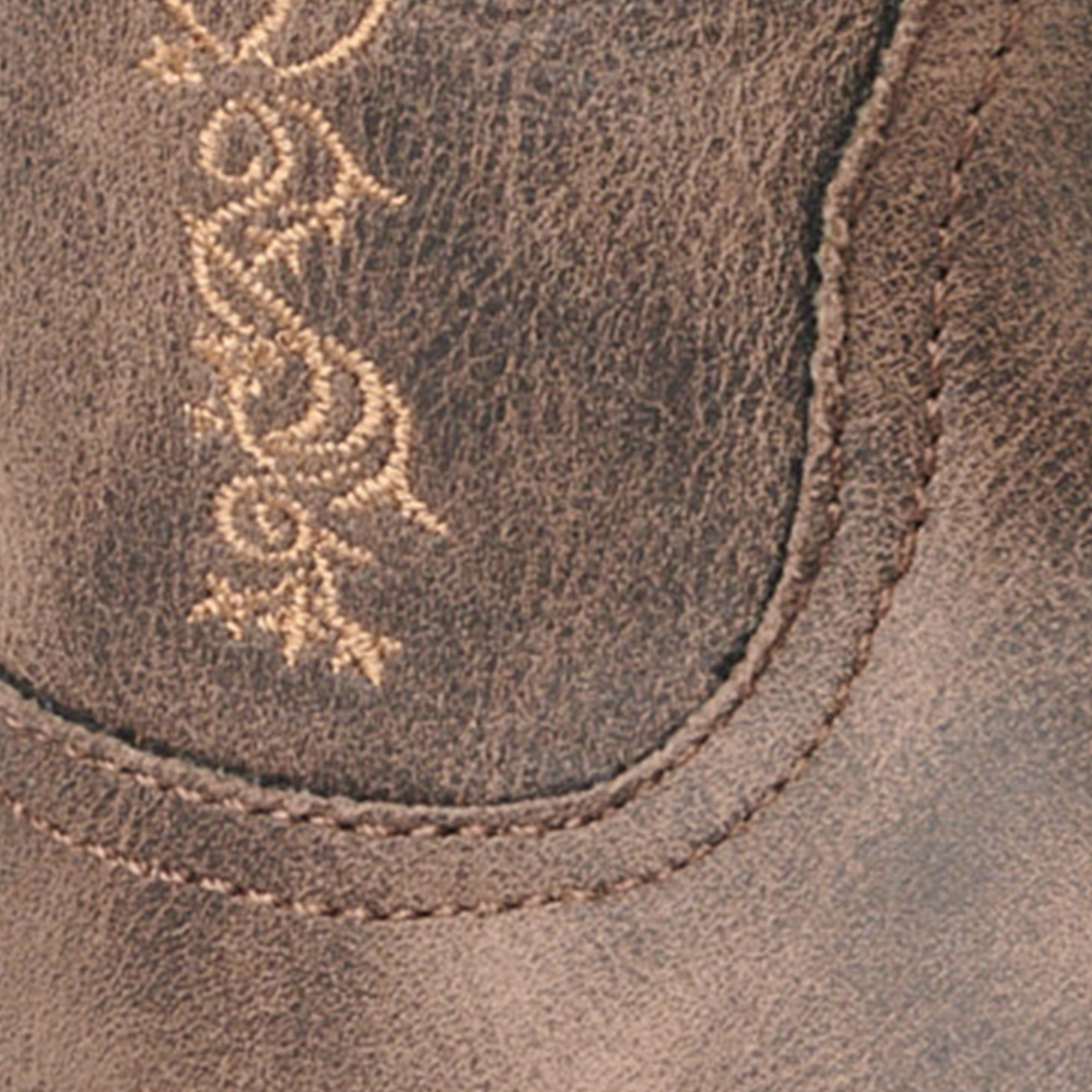 Roper Women's Brown with Scroll Embroidery Snip Toe Cowboy Booties - Image 1