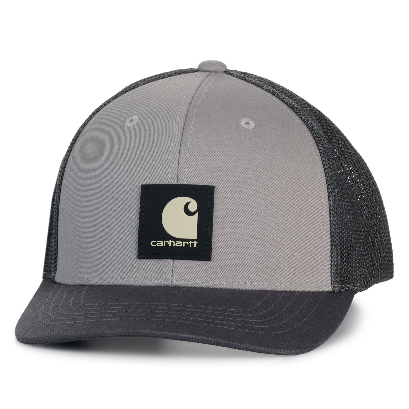 Carhartt Men's Ashes & Gray Rubber Logo Patch Cap - Image 1