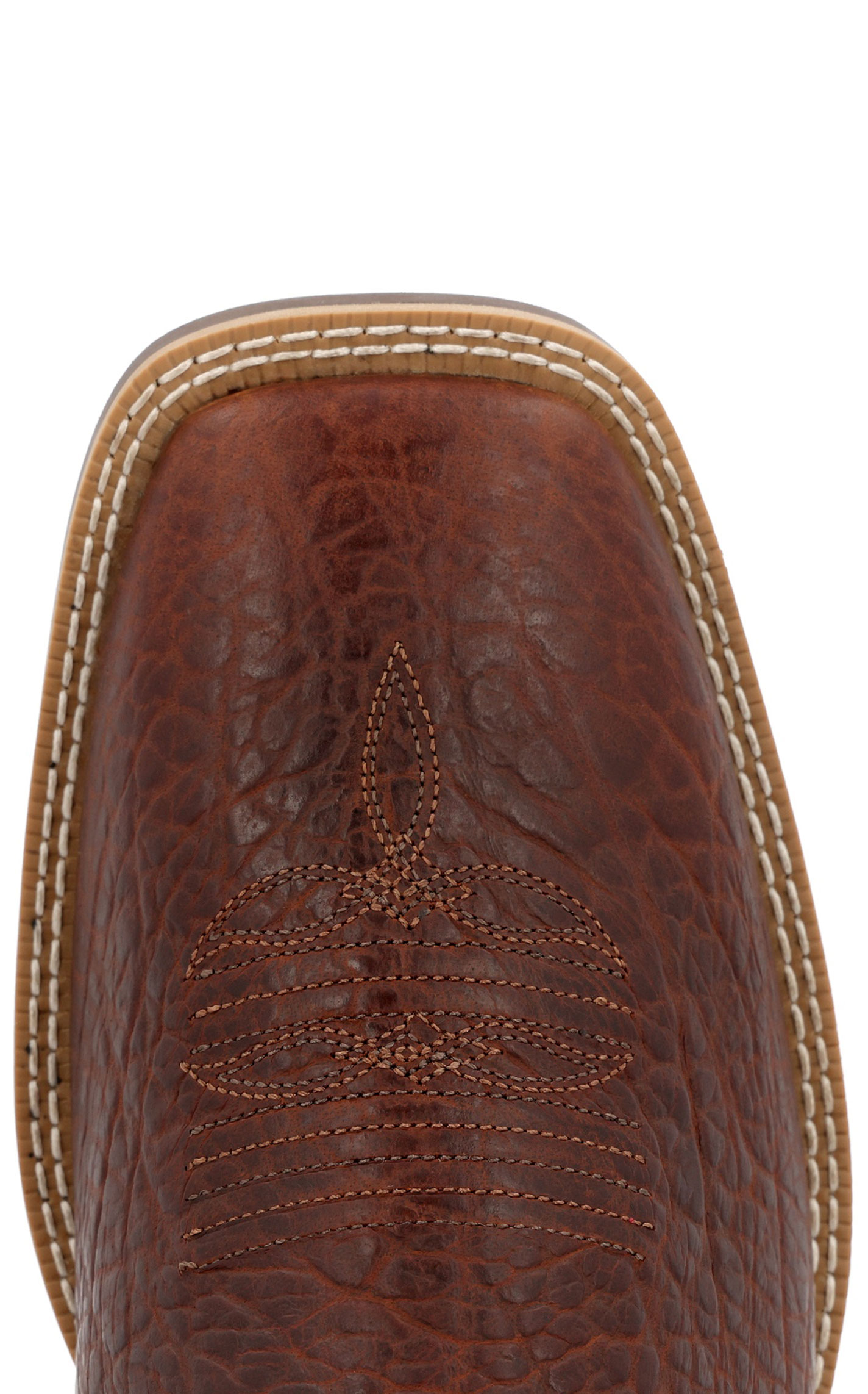 Durango Men's Shyloh Mahogany & Dynamite Red Wide Square Toe Cowboy Boots - Image 1