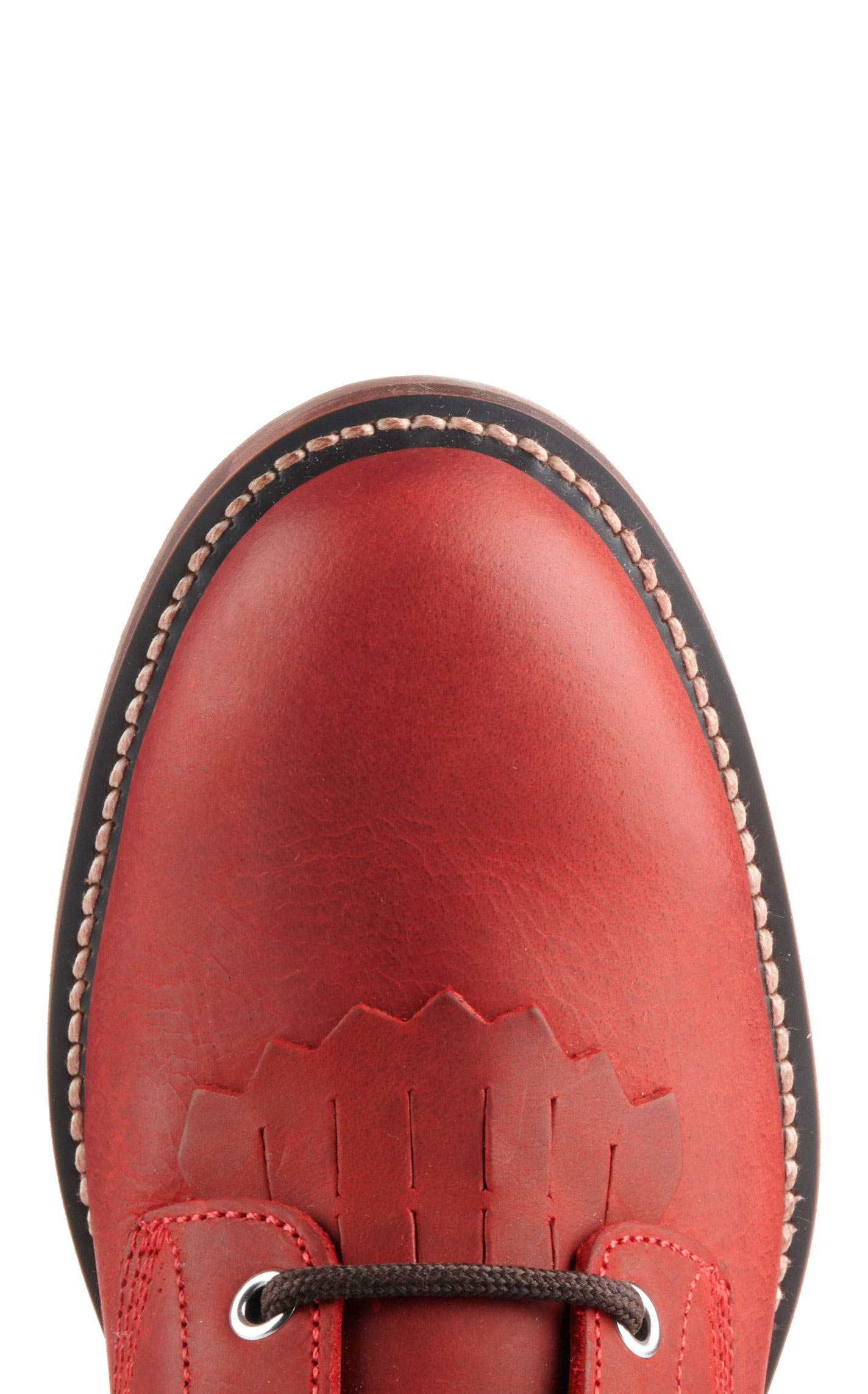 Justin Women's McKean Red Round Toe Lace Up Roper Boot - Image 1
