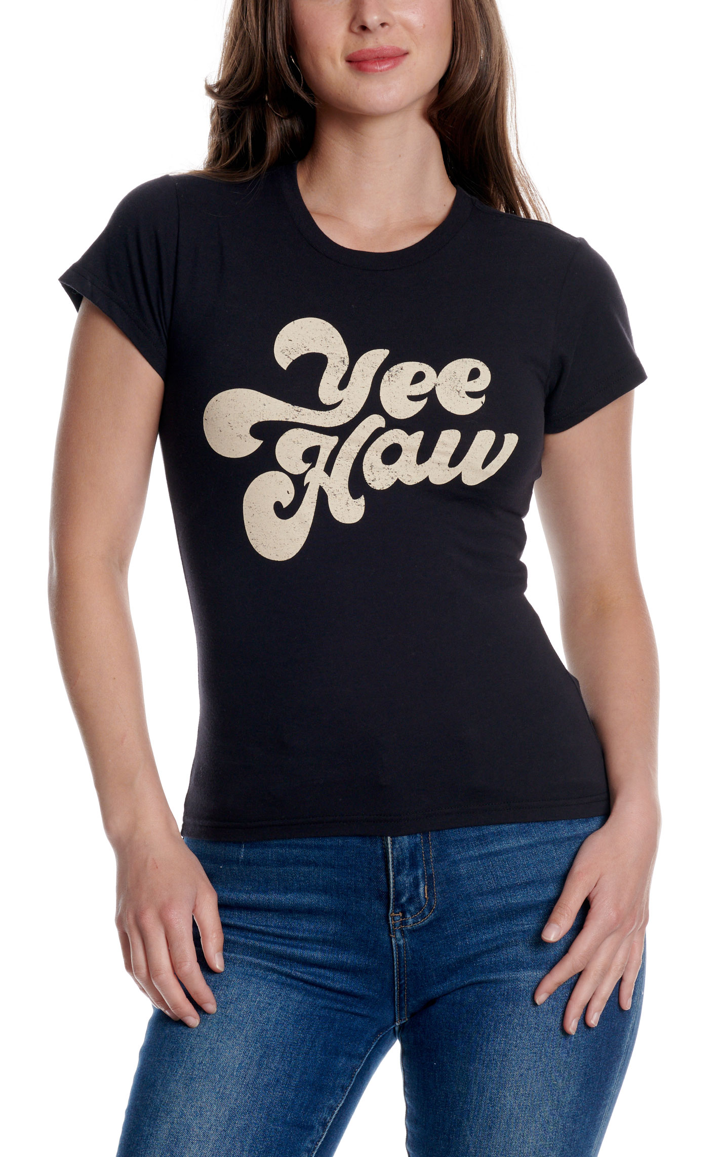 Wrangler Retro Women's Black Yee Haw Graphic T-Shirt - Image 1