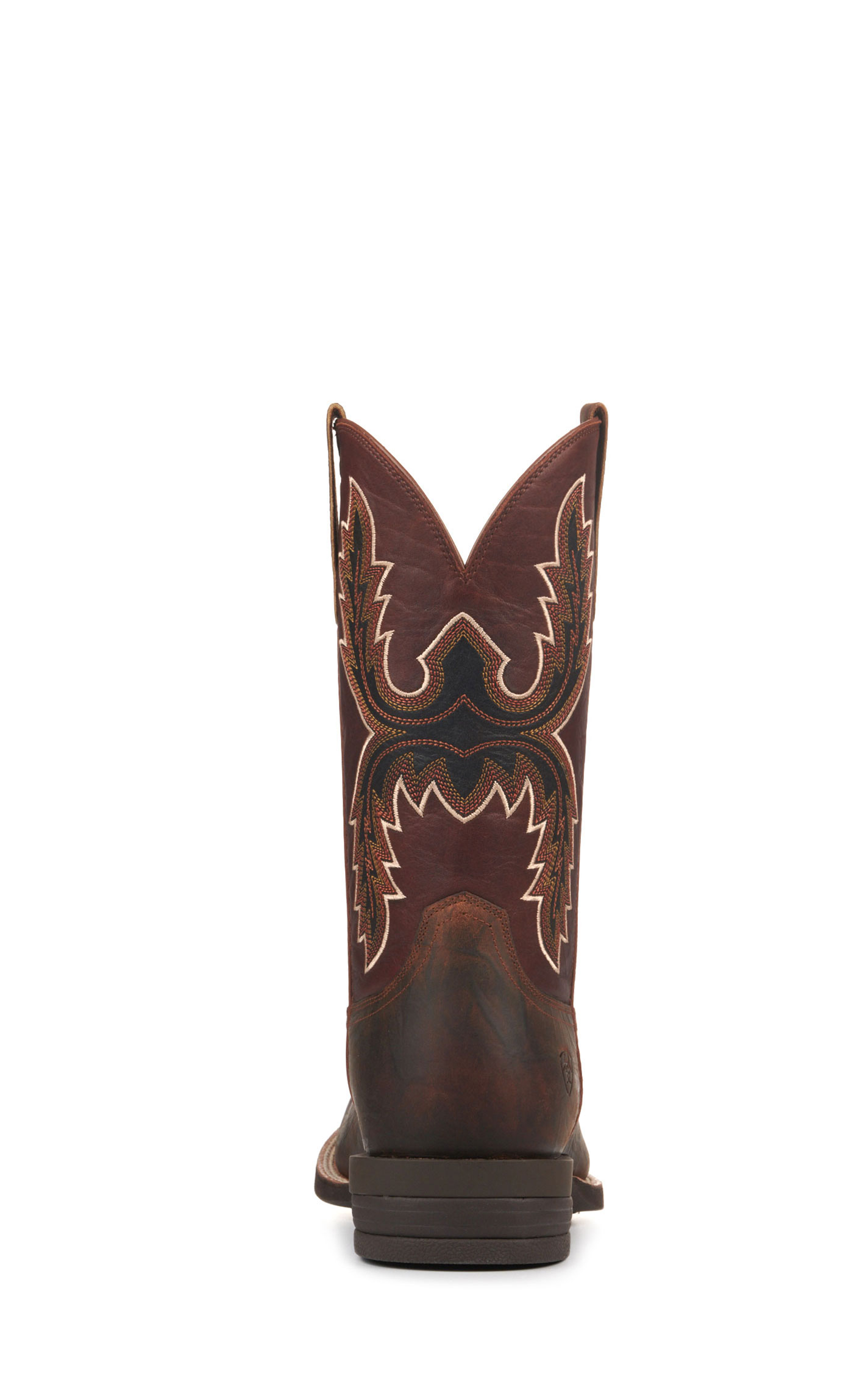 Ariat Men's Pay Window Tobacco Brown and Dark Red Shock Shield Wide Square Toe Cowboy Boots - Image 1