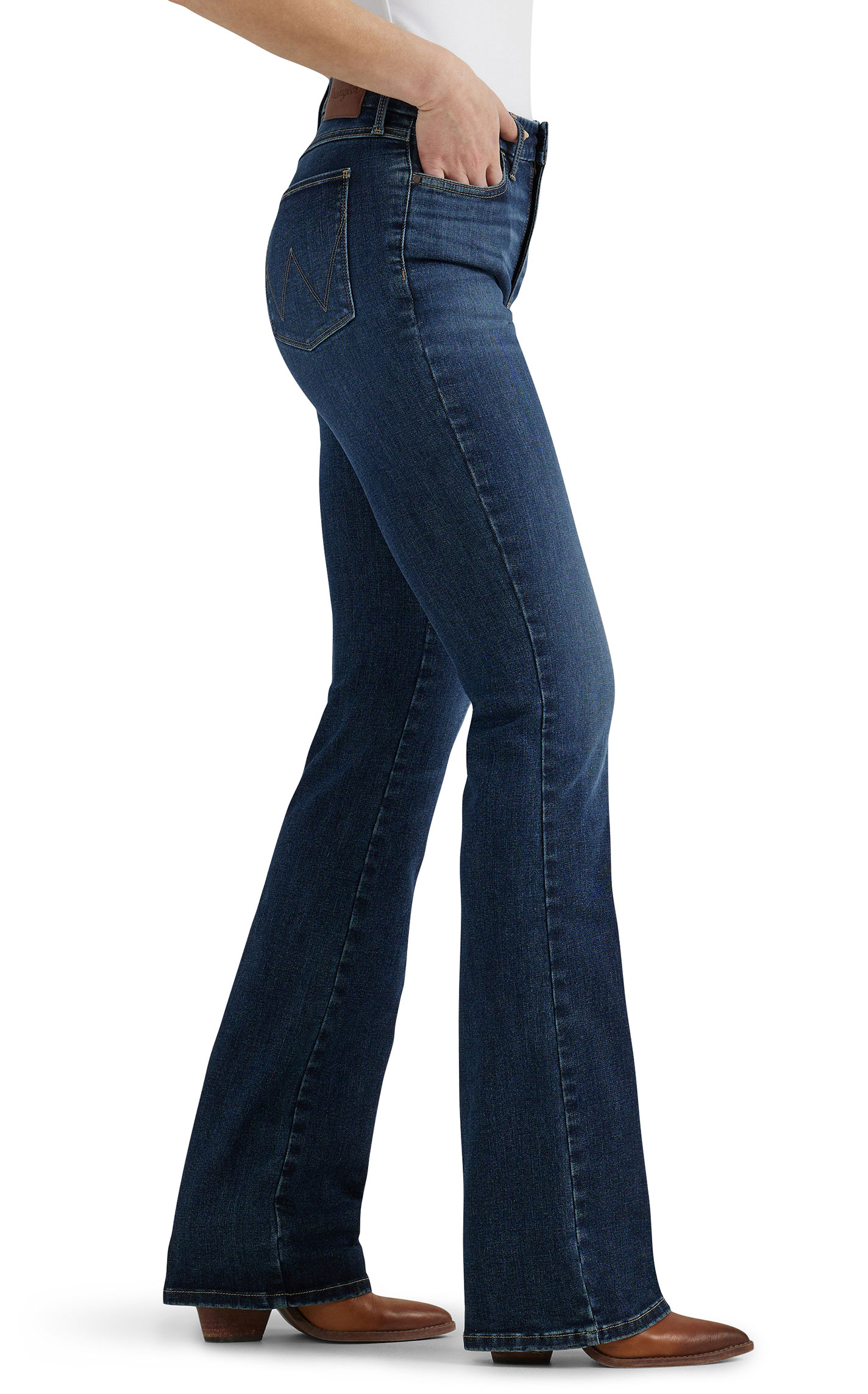 Wrangler Women's Dark Wash Lacey Bespoke Boot Jeans - Image 1