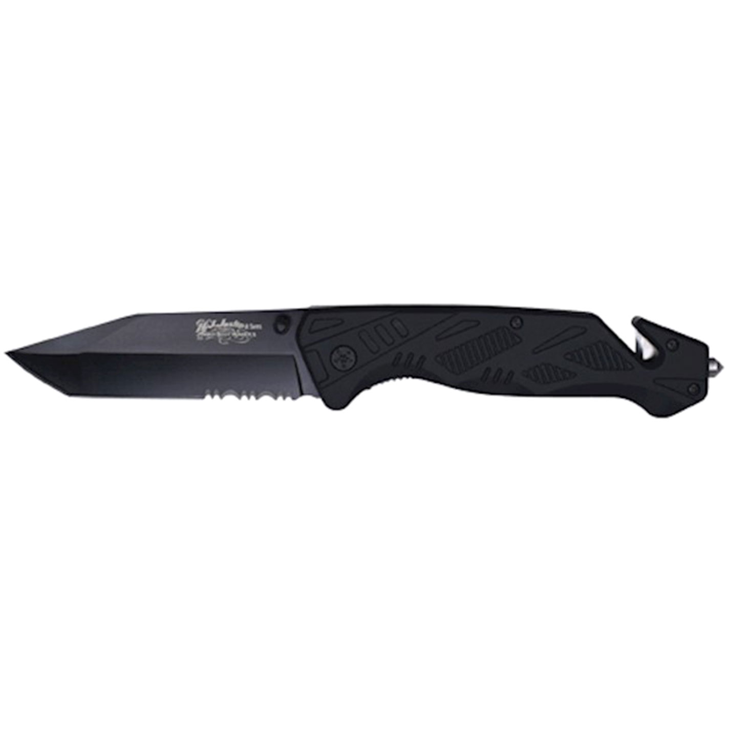 Justin Matte Black 3 in 1 Tactical Folding Knife - Image 1