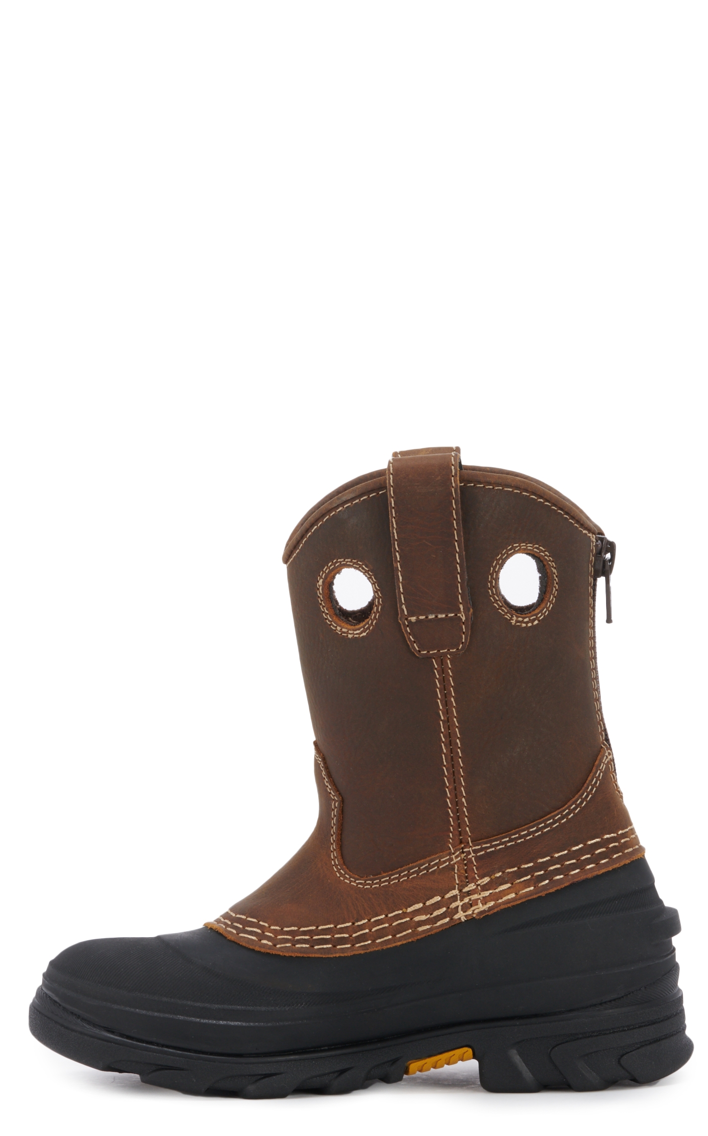 Georgia Youth Muddog Black and Brown Pull On Waterproof Boots - Image 1