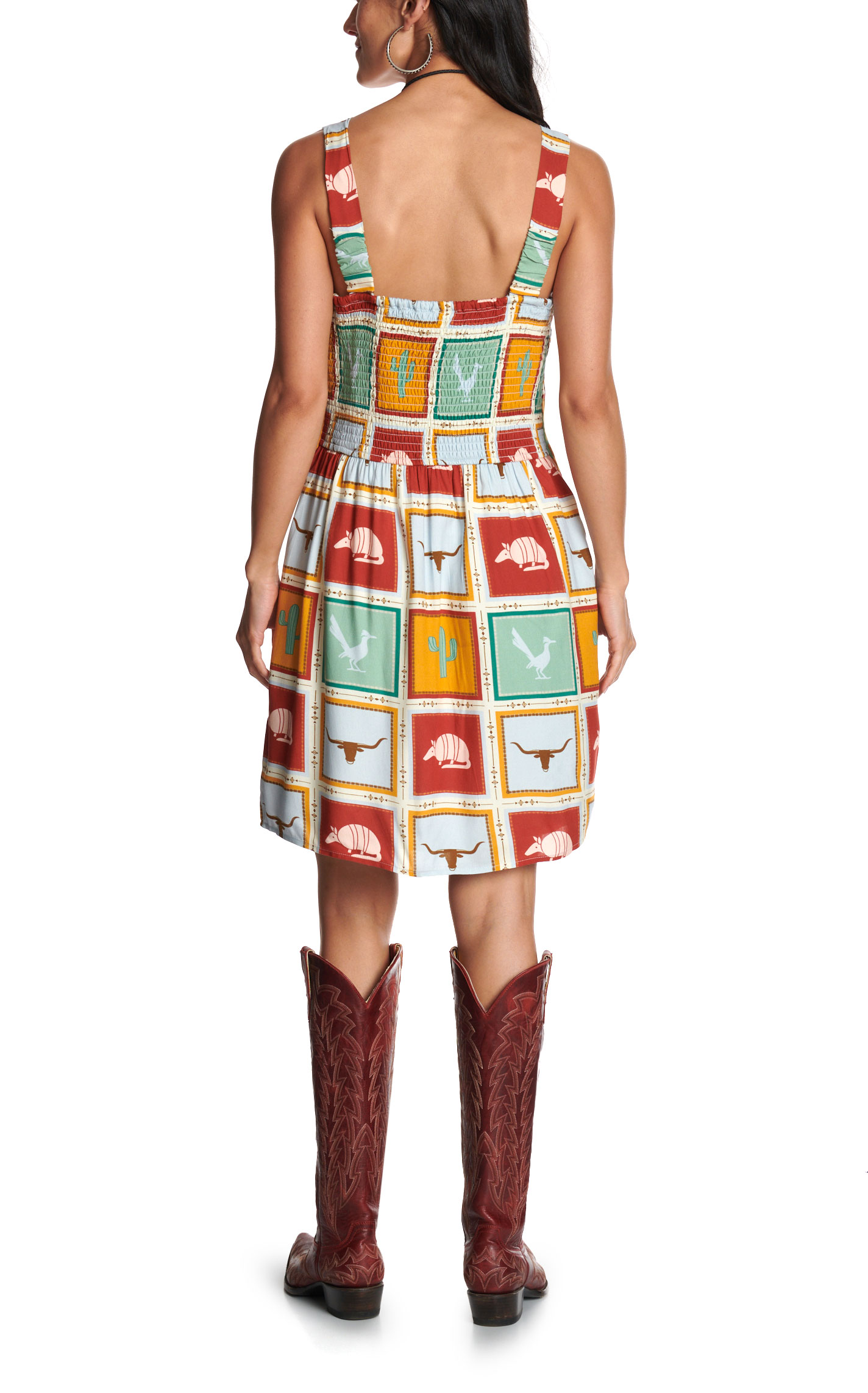 Cotton & Rye Women's Colorful Critters & Cactus Dress - Image 3