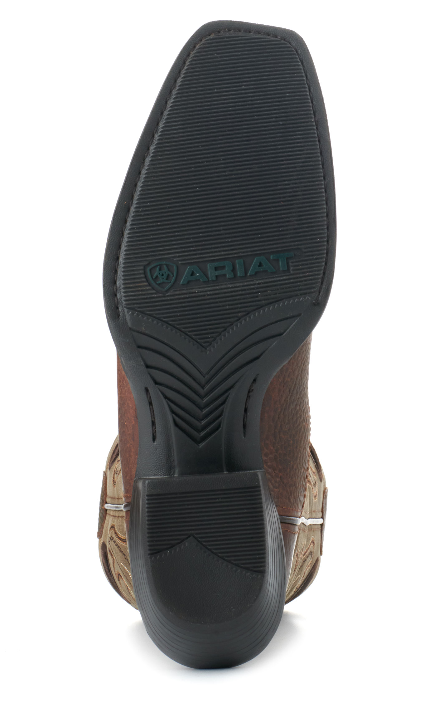 Ariat Men's Sport Brown Oiled Rowdy and Bomber Punchy Square Toe Cowboy Boots - Image 1