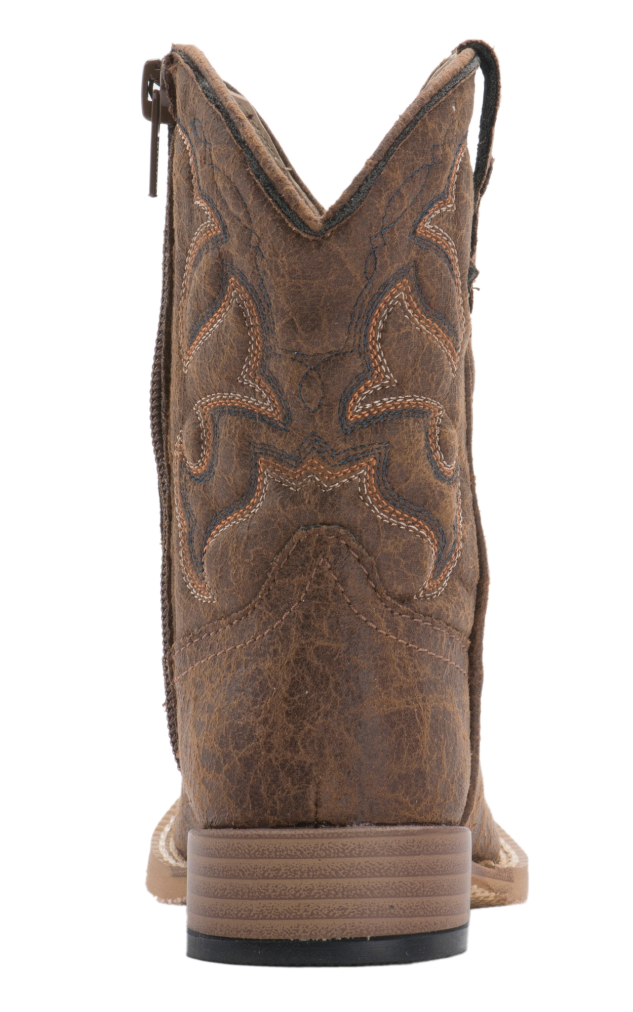 Roper Toddler Distressed Brown Square Toe Cowboy Boots - Image 1