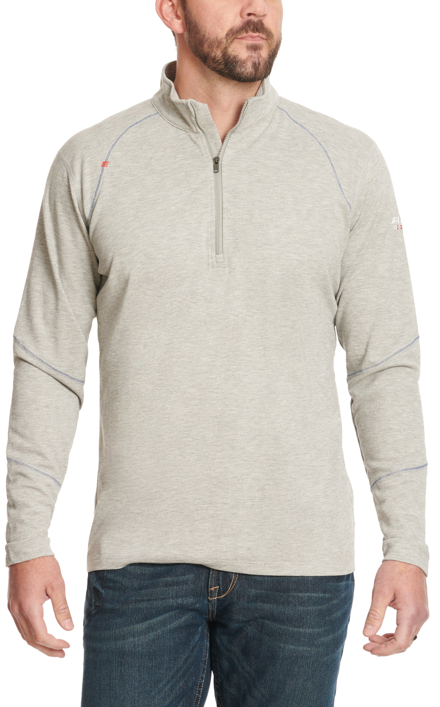 Ariat FR Charcoal Gray 1/2 Zip Work Pullover - Image 3
