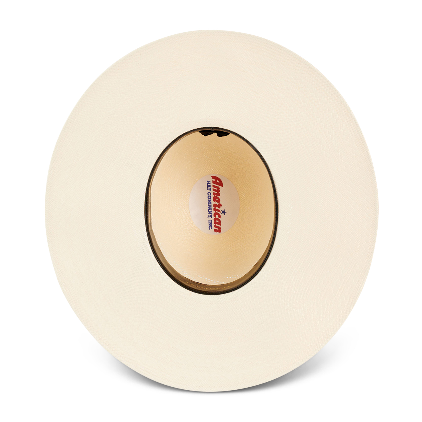 American Hat Ivory Stripe Vent Open Crown Straw Cowboy Hat - Image 1