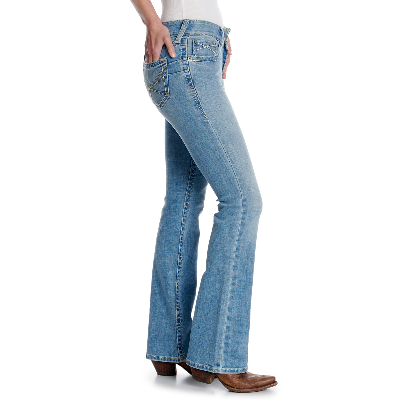 Ariat R.E.A.L. Women's Alina Petaluma Light Wash Bootcut Jeans - Plus Sizes - Image 1