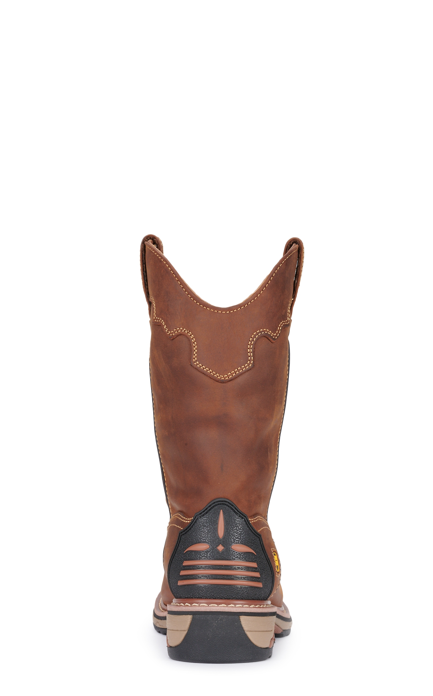 MEN 11IN  SAD TAN CH W/COLLAR WP PULL ON WD SQ TOE - Image 1