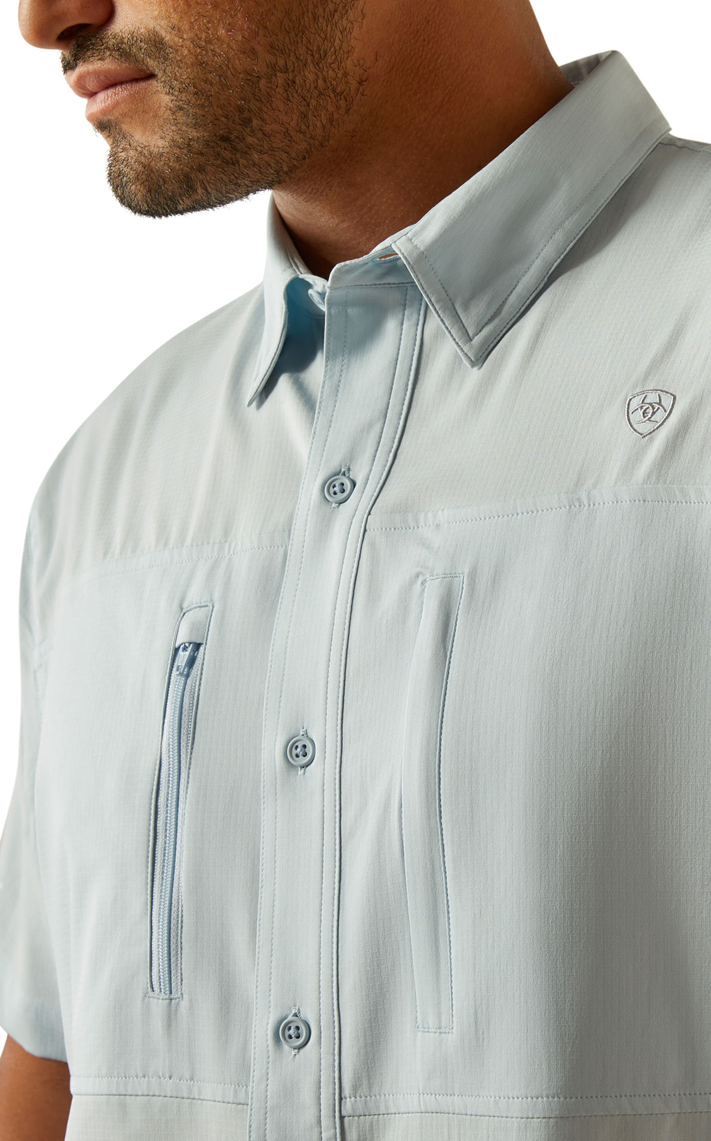Ariat Men's VentTEK Light Sky Blue Shirt - Image 1