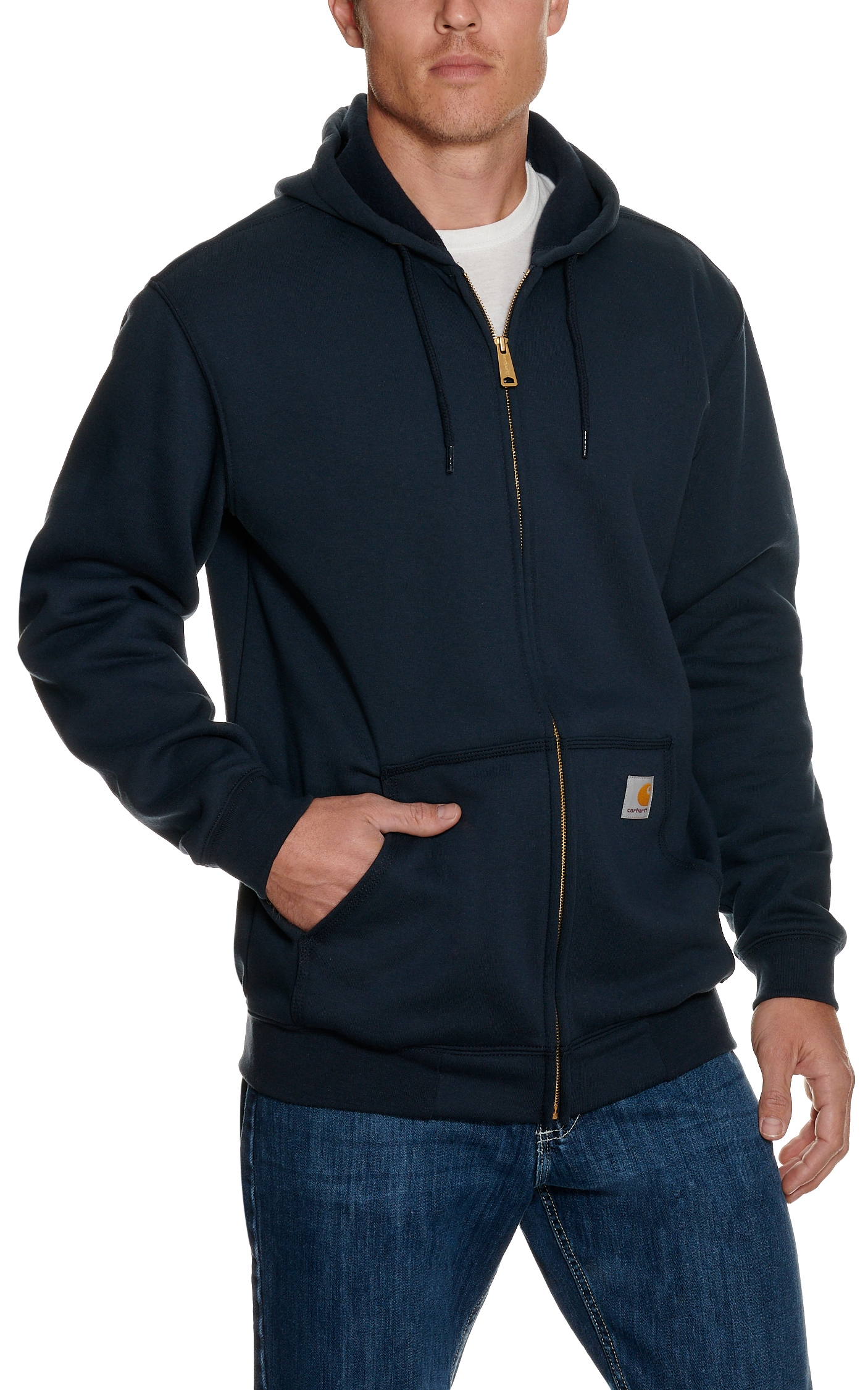 Carhartt Men's Navy Zip Front Hoodie - Image 1