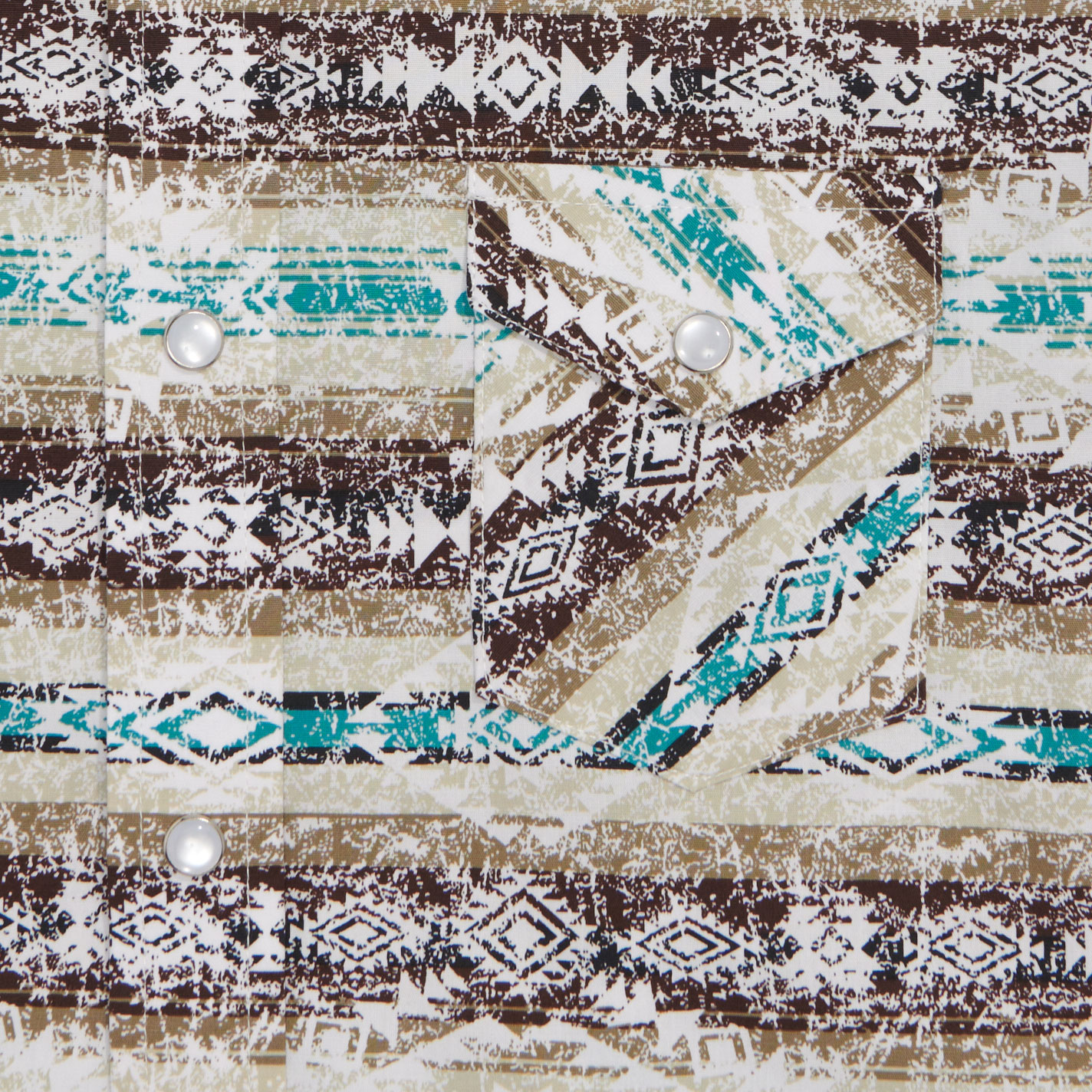 Rough Stock Boy's White Multi Aztec Print Shirt - Image 1