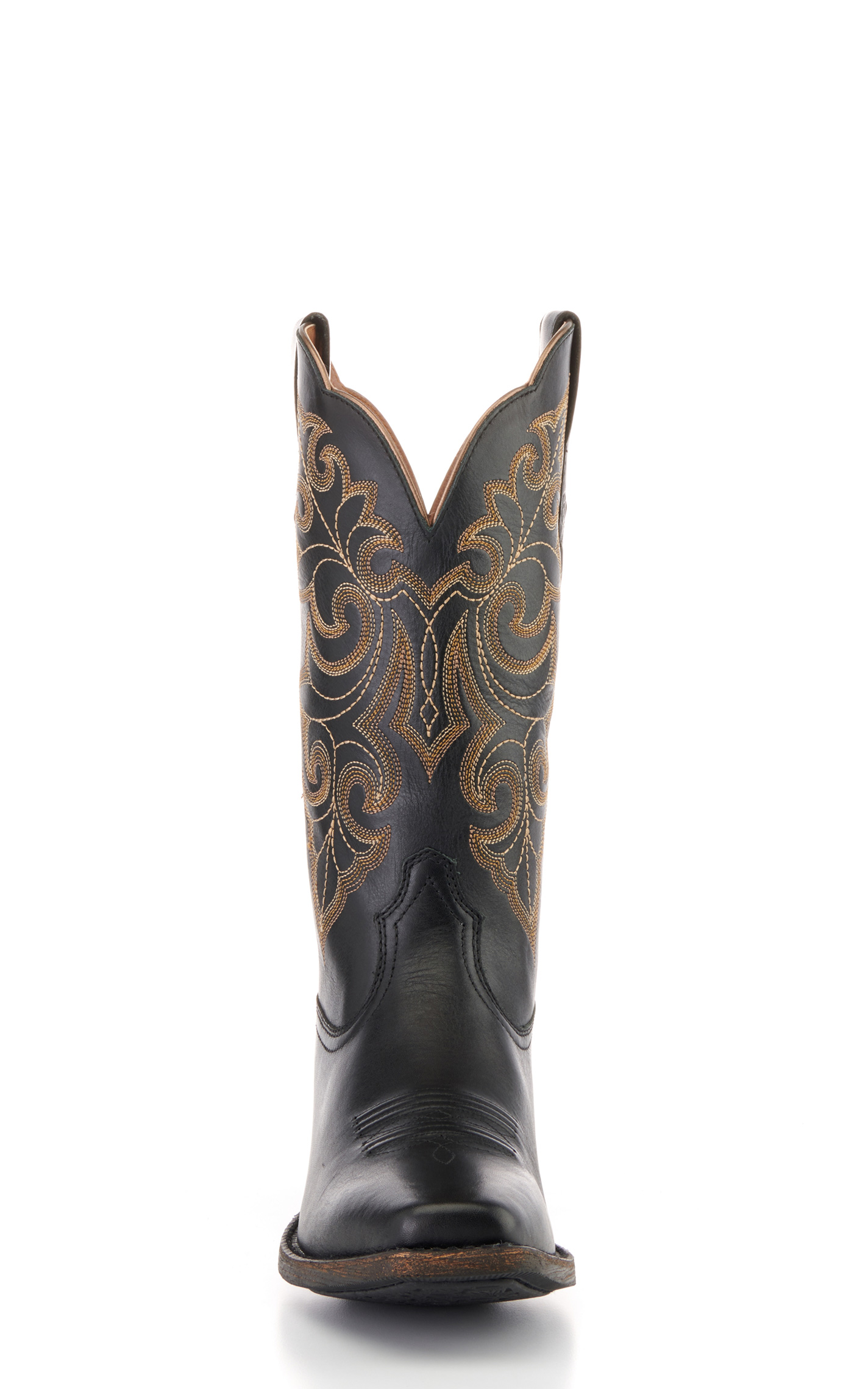 Ariat Women's Round Up Black Punchy Square Toe Cowboy Boots - Image 1