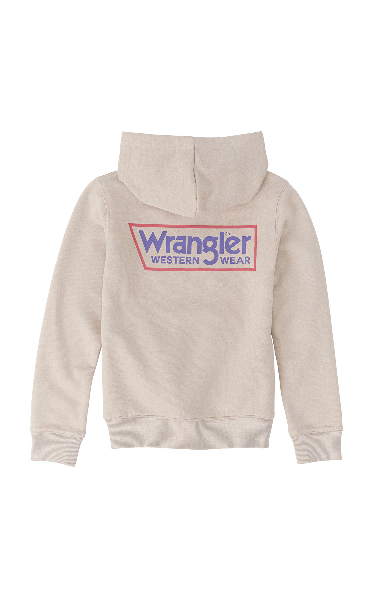 Wrangler Boy's Sunny Taupe with Purple & Red Logo Graphic Hoodie - Image 1