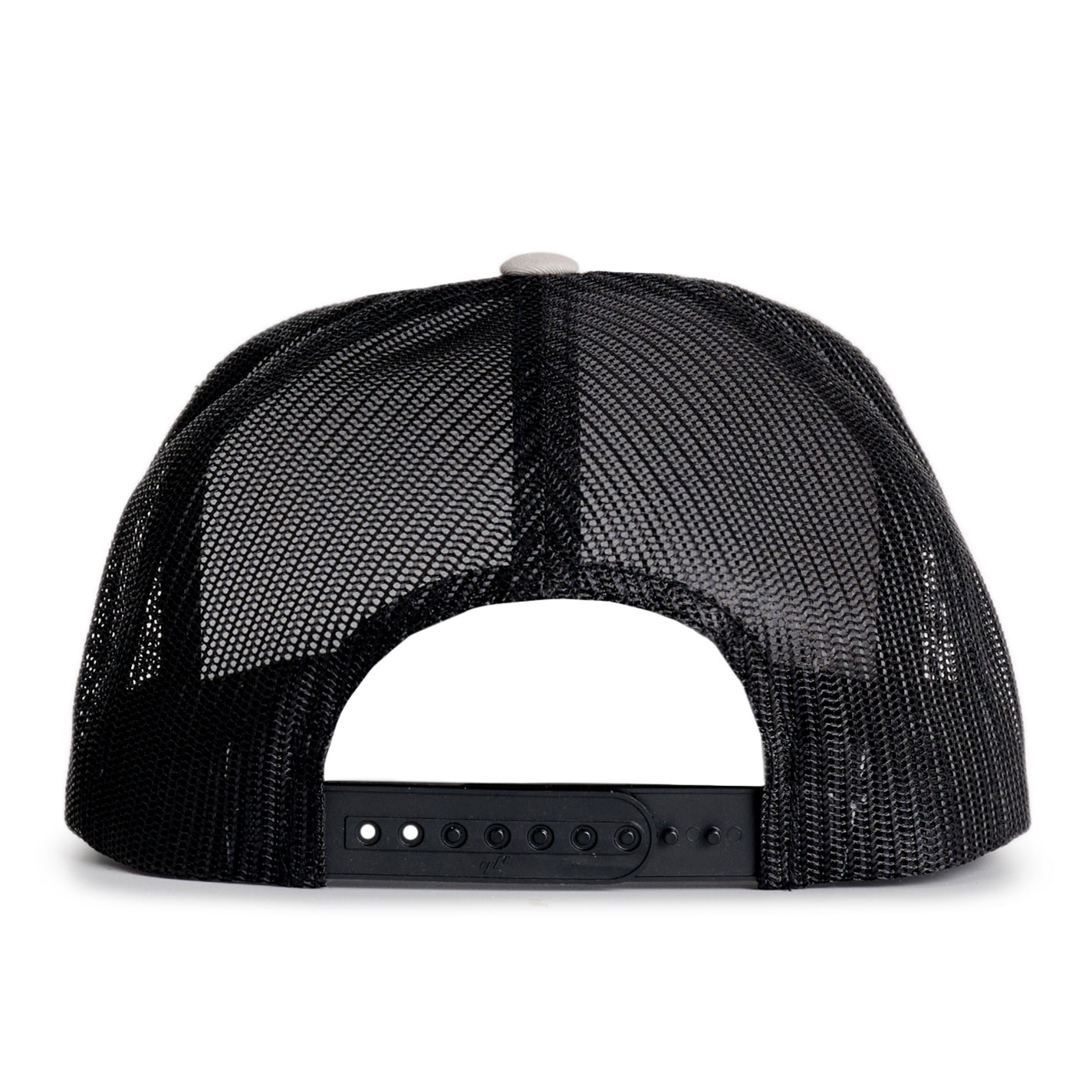 Stackin Bills Silver & Black Spade Patch Flat Bill Mesh Cap - Image 1