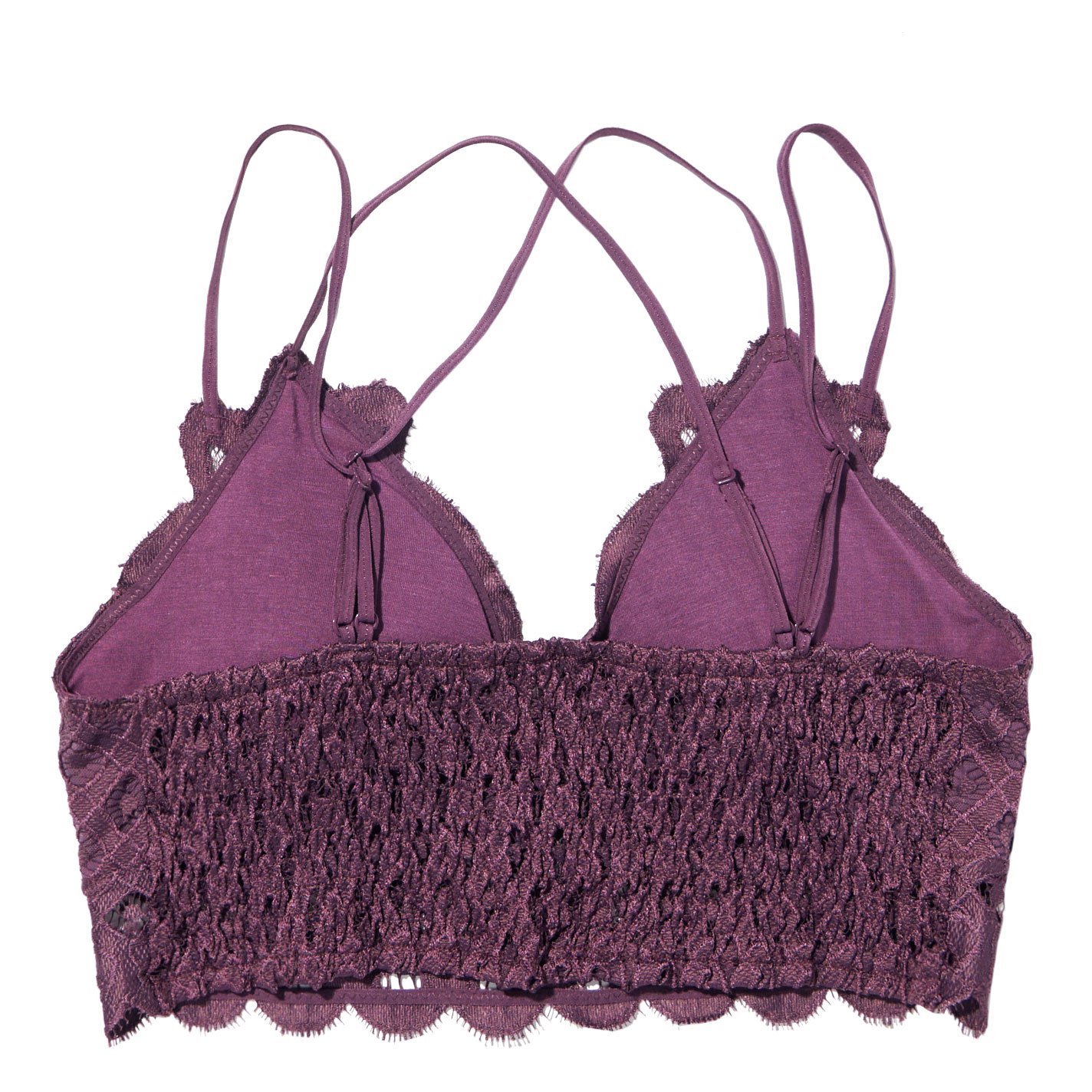 Wishlist Women's Plum Battenberg Lace Double Strap Bralette - Image 1