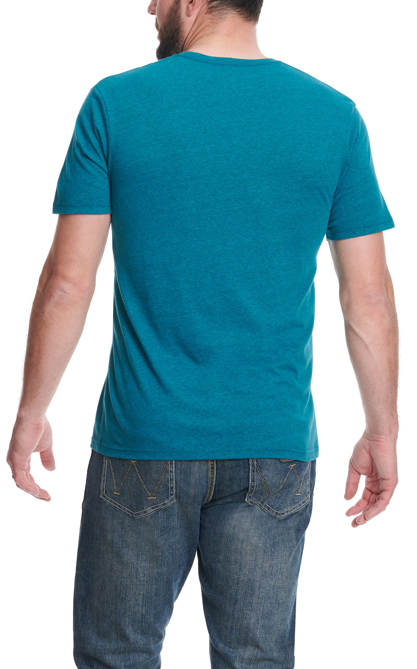 Wrangler Men's Teal Bronc & Rider Desert Graphic T-Shirt - Image 1