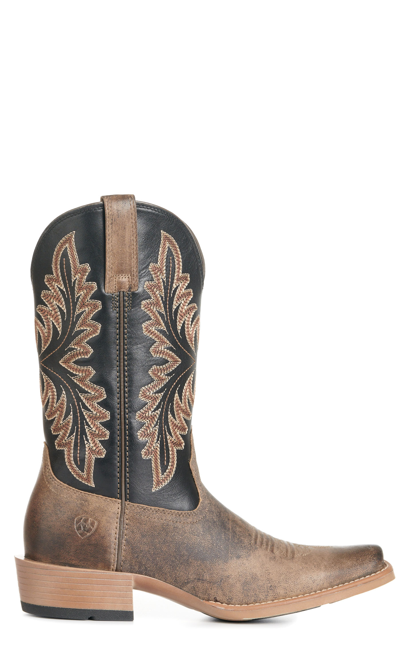 Ariat Men's Renegade Stone and Black Bantamweight Punchy Square Toe Cowboy Boots - Image 1